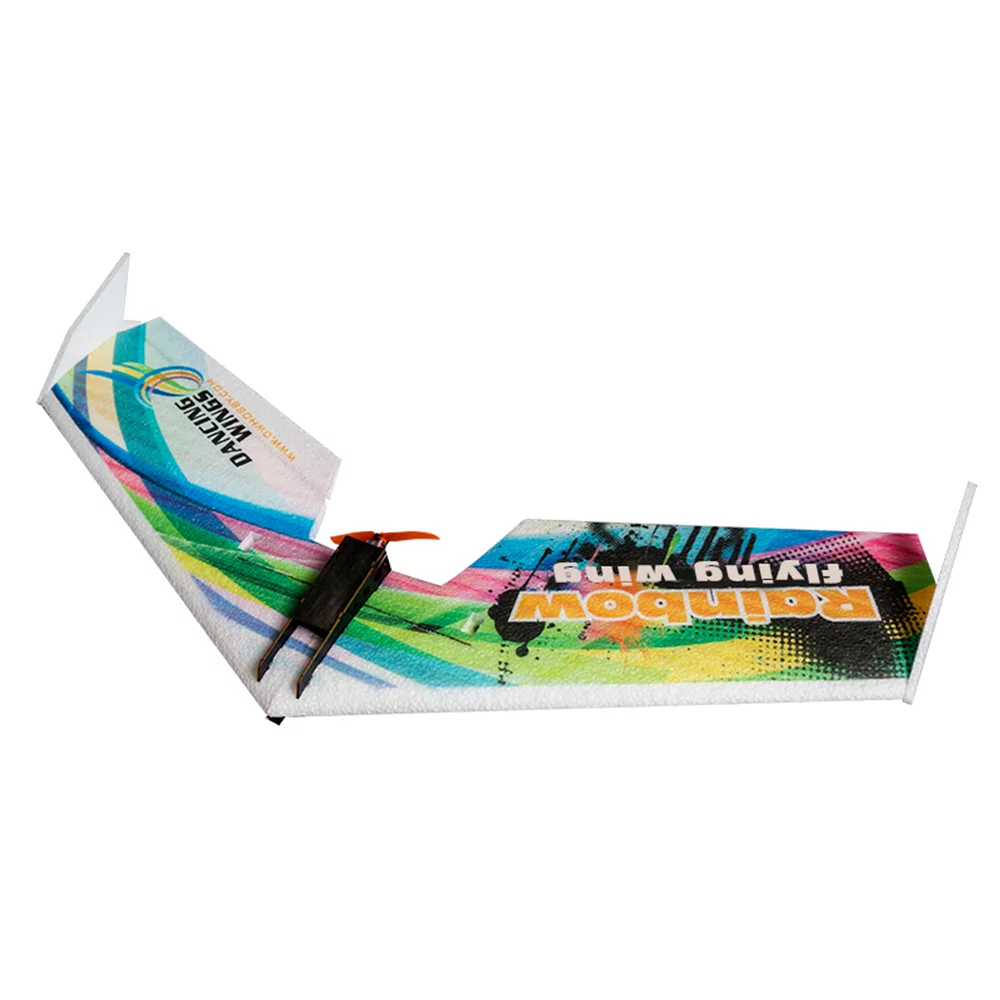moobody Dancing Hobby E0511 Rainbow Flying Wing V2 RC Airplane 800mm Wingspan Delta Wing Tail-pusher Aircraft KIT