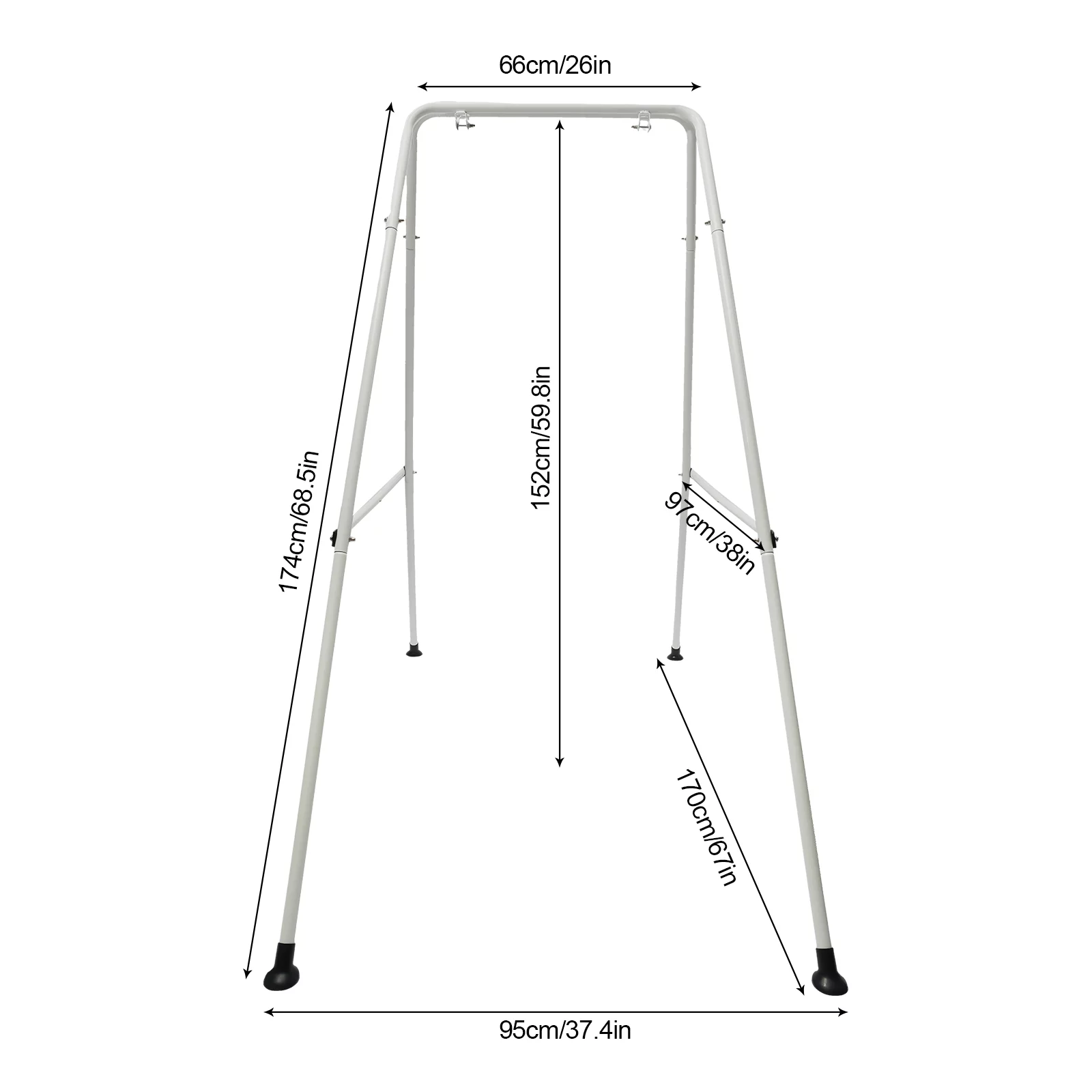 Aiqidi Toddler Swing, Folding Kids Baby Swing with Stand Adjustable Outdoor Indoor Swing Set for Infant w/Fully Wrapped Cloth Seat