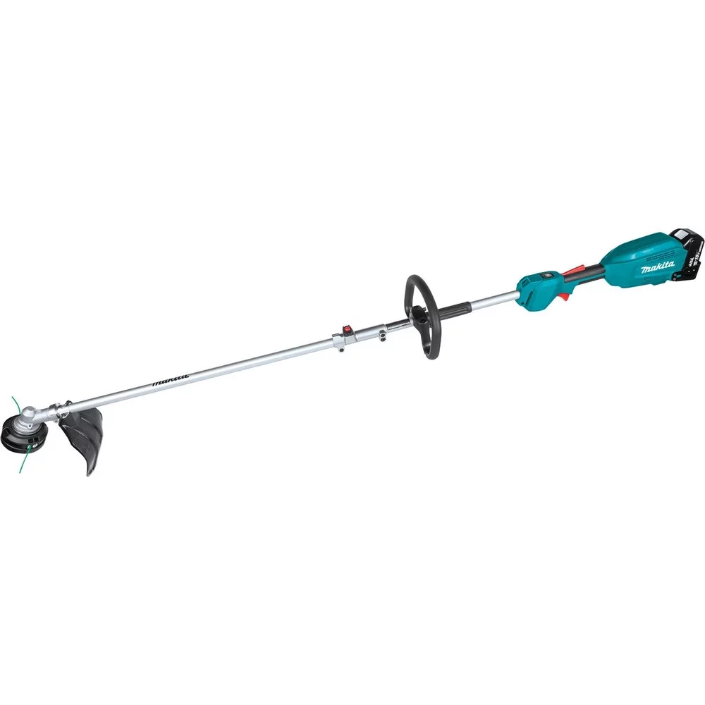 Makita XUX02SM1X4 18V LXT Brushless Lithium-Ion Couple Shaft Power Head Kit with 13 in. String Trimmer Attachment and 10 in. Pole Saw Attachment (4 Ah)