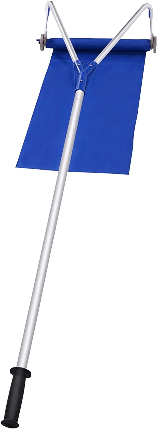 Snow Roof Rake, 21FT Aluminum Roof Rake with Extendable Handle & Built-in Wheels, Lightweight Snow Shovel for House Roof Car Snow/Wet Leaf/Dribs Removal