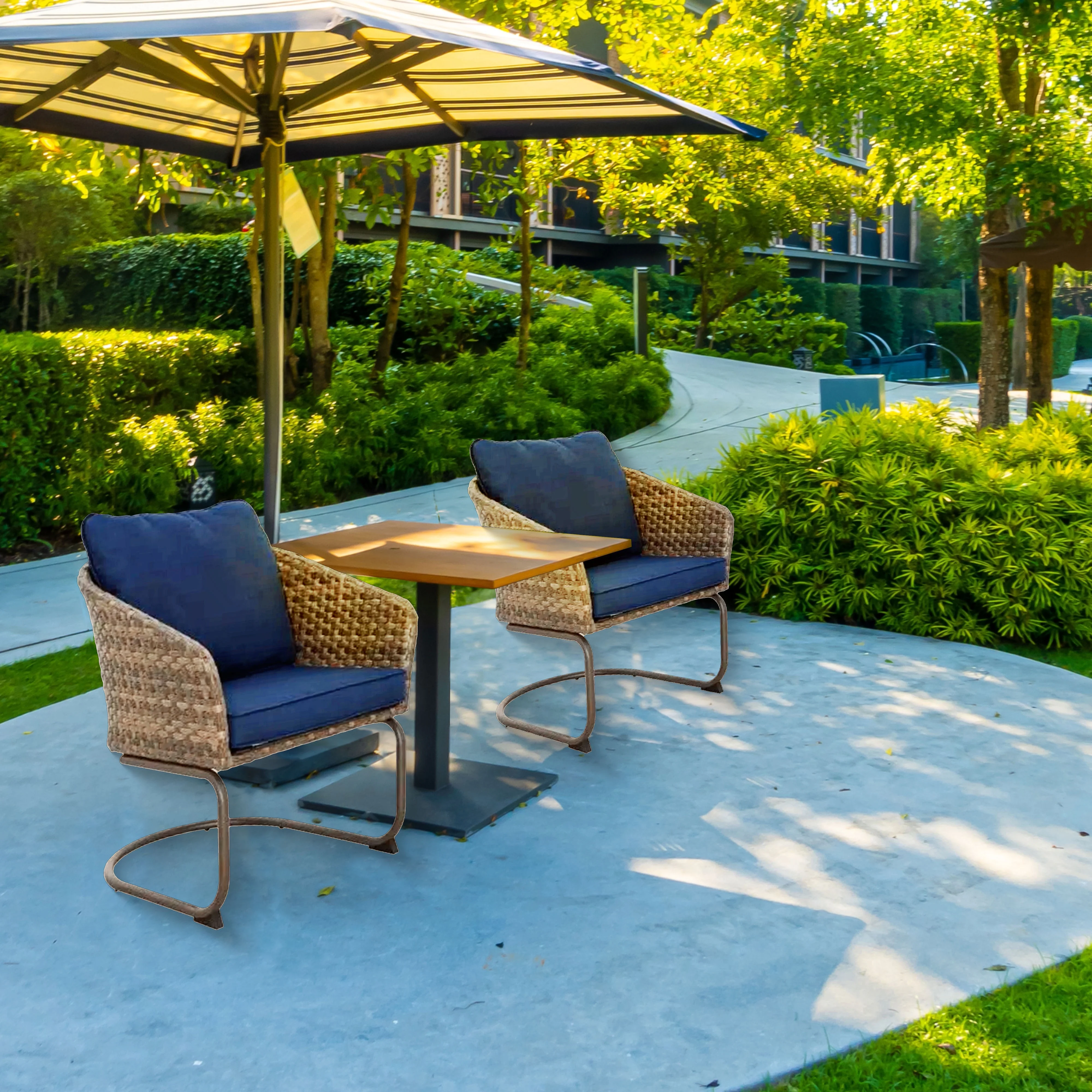 Four Seasons Courtyard Rockland Spring Motion Dining Chairs, Set of 2