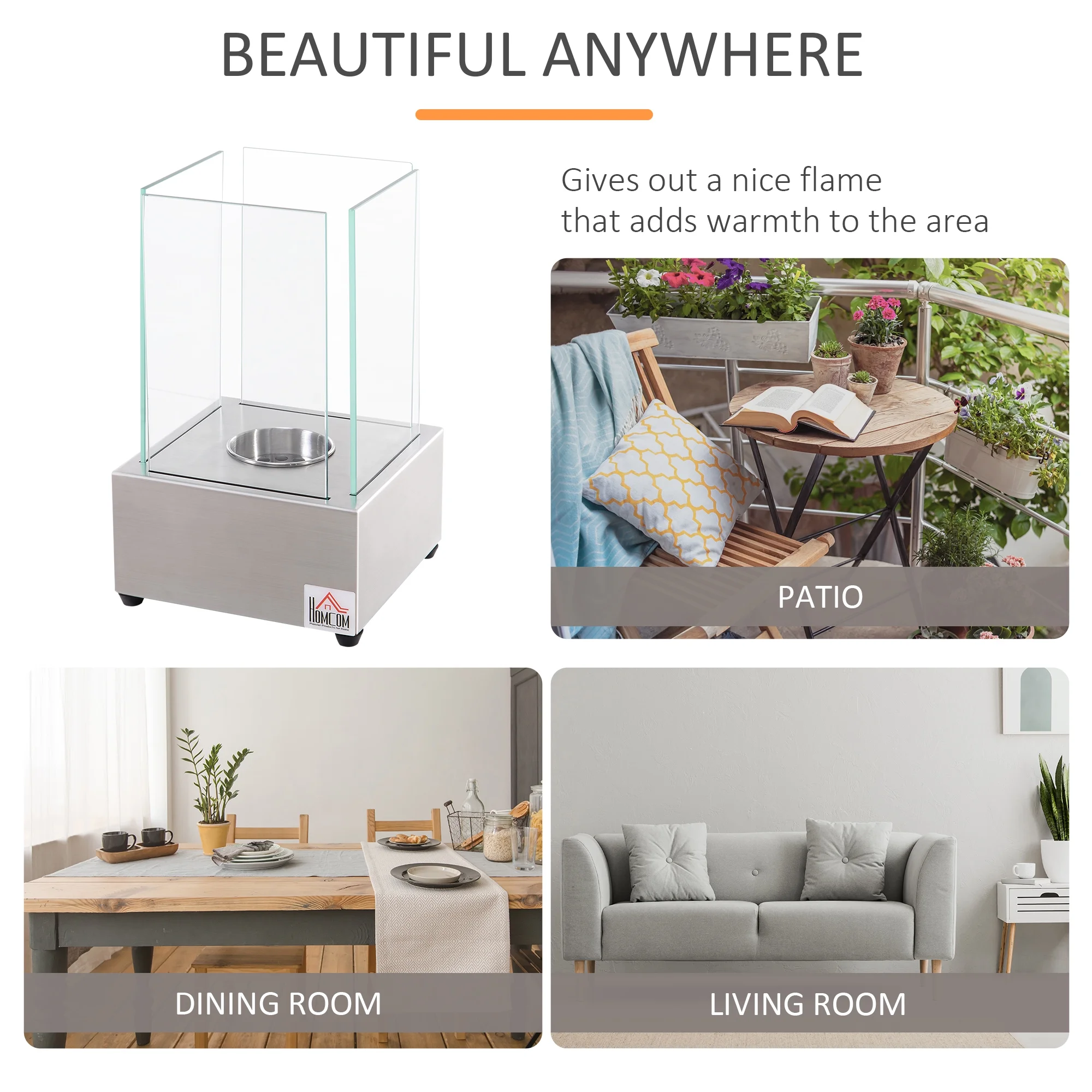 DeeHome Ethanol Fireplace, 7.75