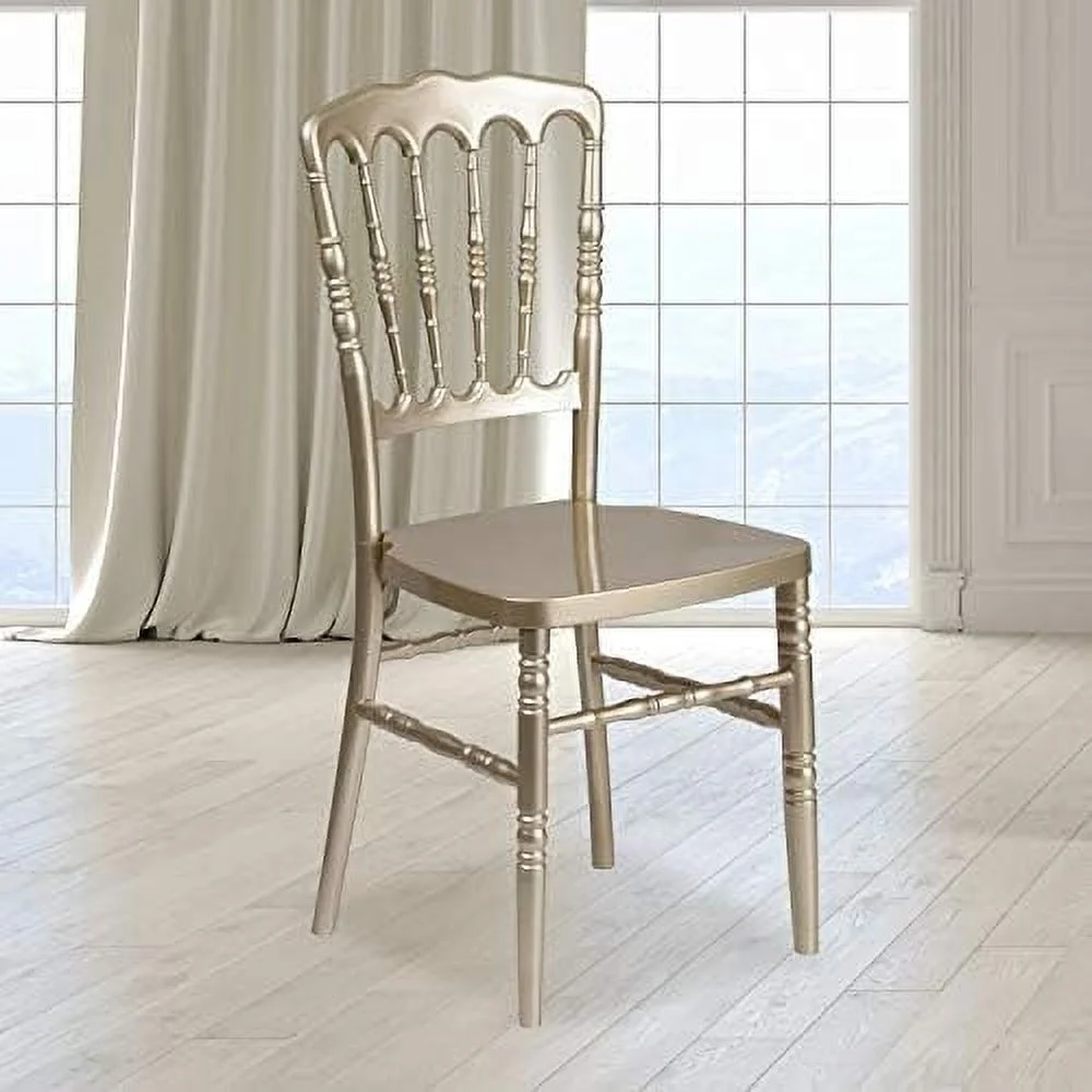 HYHBIBOOM White Resin Stacking Napoleon Chair