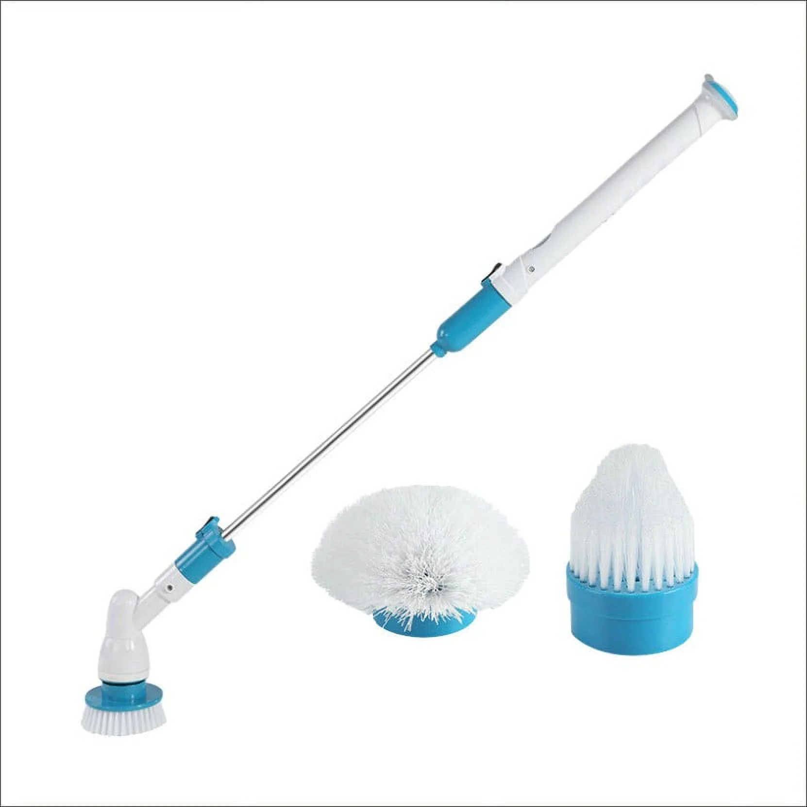 Electric Spin Scrubber, Cordless Bath Tub Power Scrubber with Long Handle & 7 Replaceable Heads, Detachable as Short Handle, Shower Cleaning Brush Household Tools for Tile Floor & Bathroom