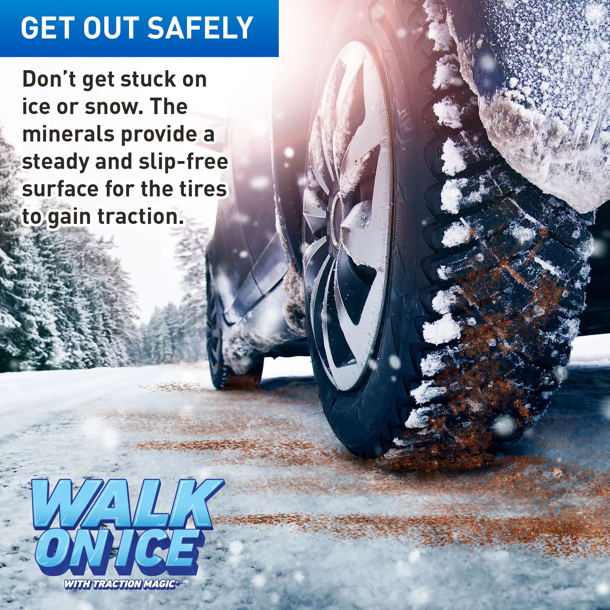 Traction Magic Walk on Ice for Snow & Ice Grip for Traction, 100% Salt & Chloride Free, People & Pet Safe, 1.75 Lb Can