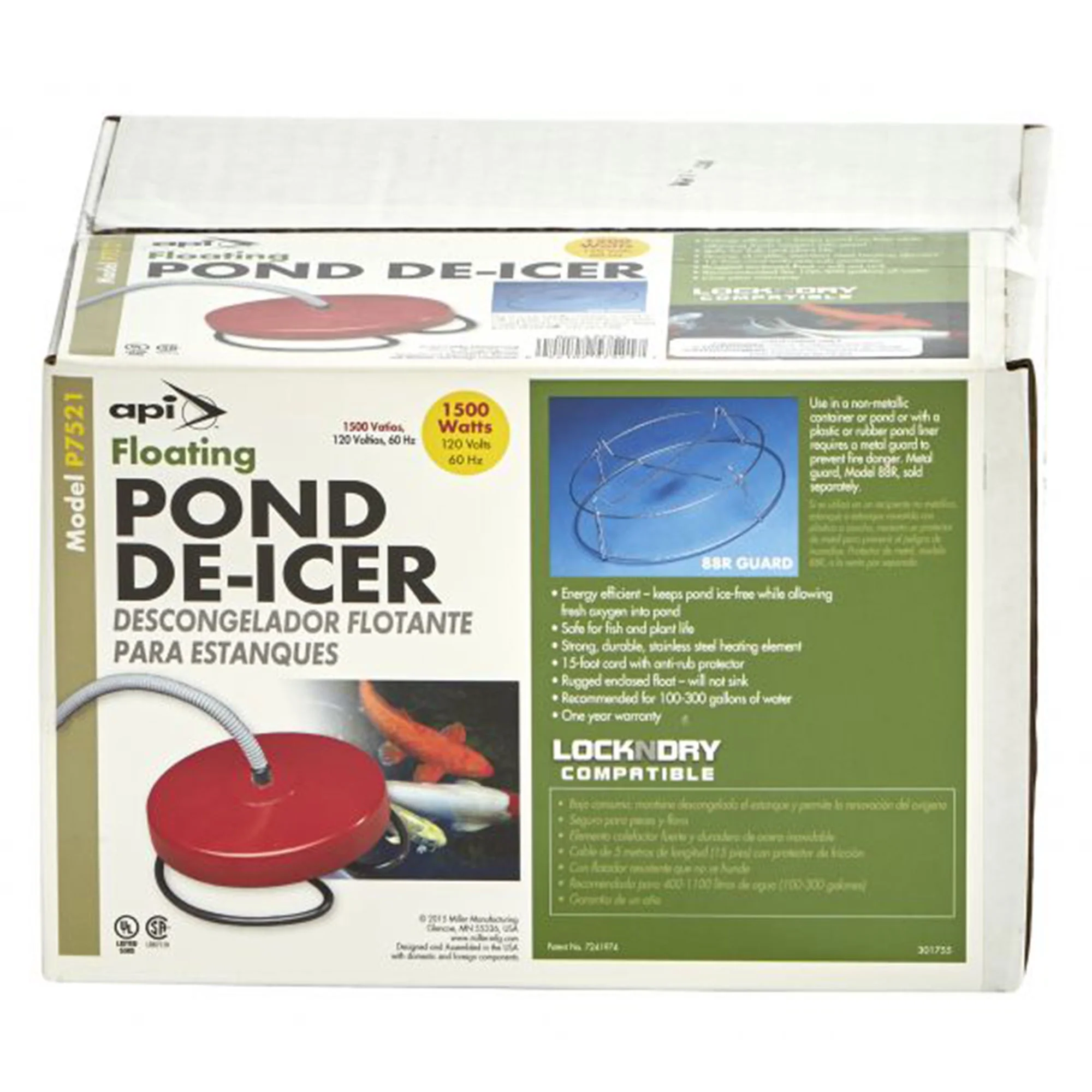 API Floating Pond De-Icer Thermostatic Control, 1500 Watt