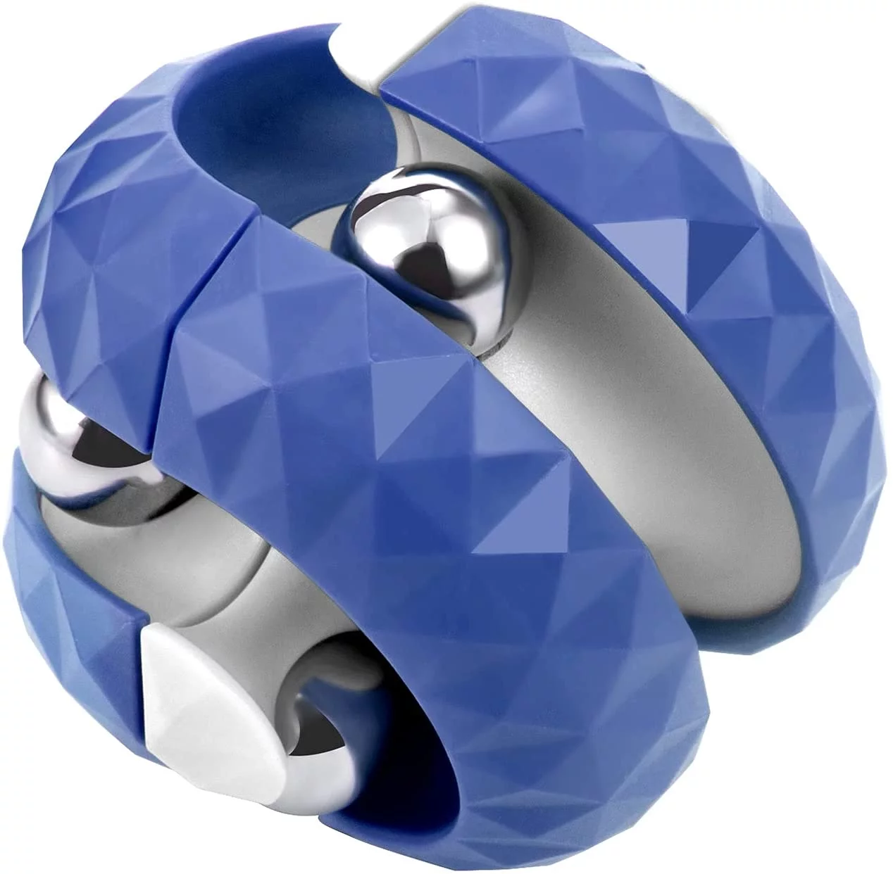 Orbit Ball Toy, Fidget Cubes Top Spinning Toy, as Stress Relief Gifts & Creative Decompression Toys, Puzzle Games for Kids(Blue)