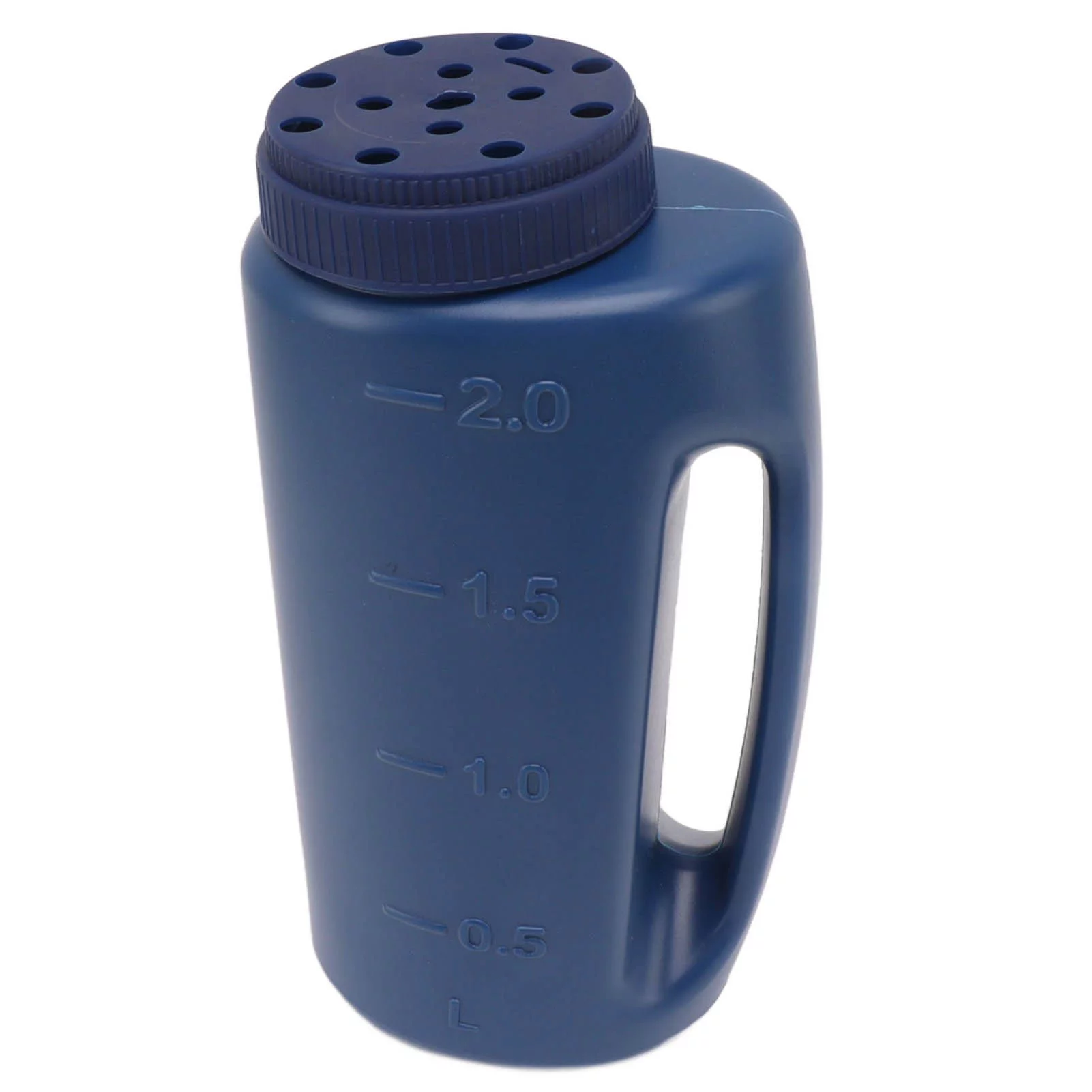 Buumin Handheld Fertilizer Spreader Hand Held Grass Seed Spreader Crop Spreading Salt Sowing Pot Blue