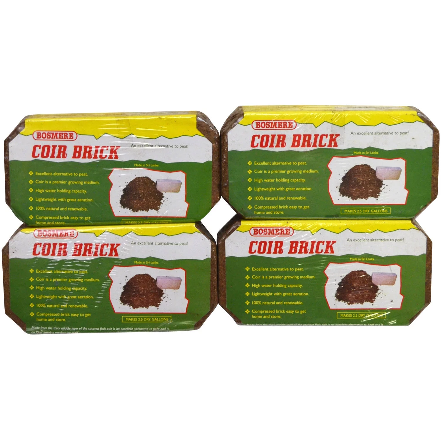 Bosmere Compressed Coco Brick, Set of 4