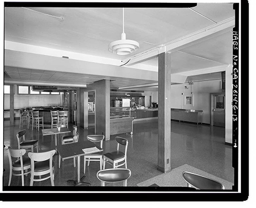 Historic Framed Print, Oakland Naval Supply Center, Gymnasium-Cafeteria-Theater, East K Street between Eleventh & Twelfth Streets, Oakland, Alameda County, CA - 13, 17-7/8