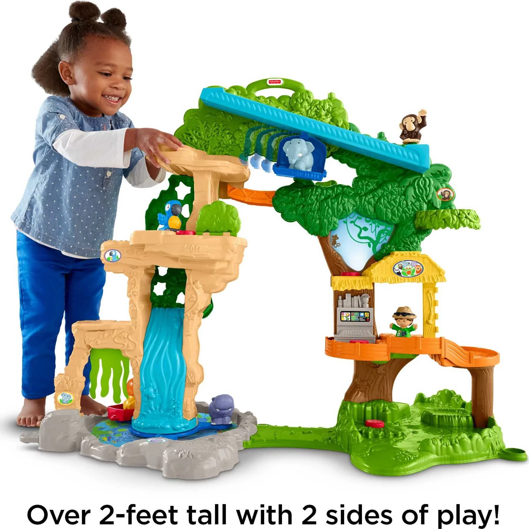 Fisher-Price Little People Animal Playset with Lights & Sounds, Share & Care Safari, Toddler Toy