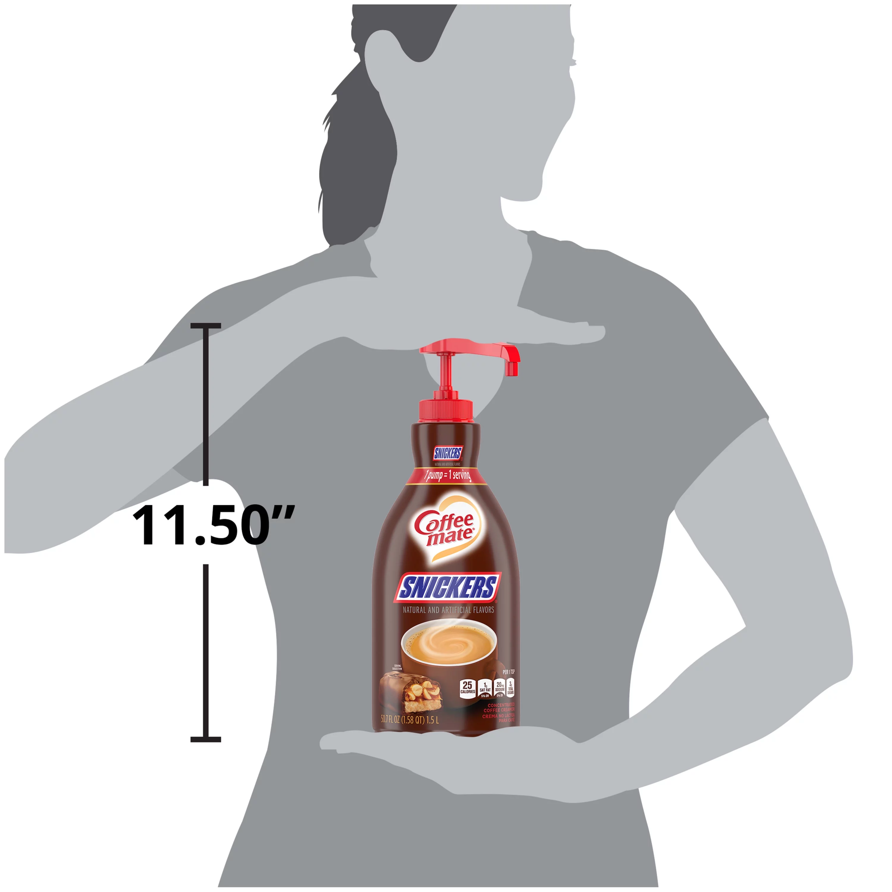 Coffee mate Snickers Non-Dairy Creamer, 50.7 fl oz, 2 Count Bottles