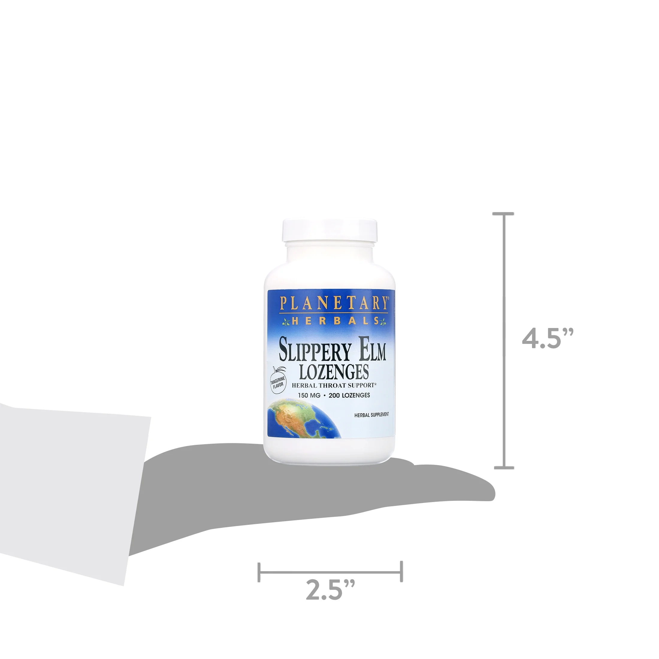 Slippery Elm Lozenges, Tangerine , 150 mg, 200 Lozenges, Planetary Herbals