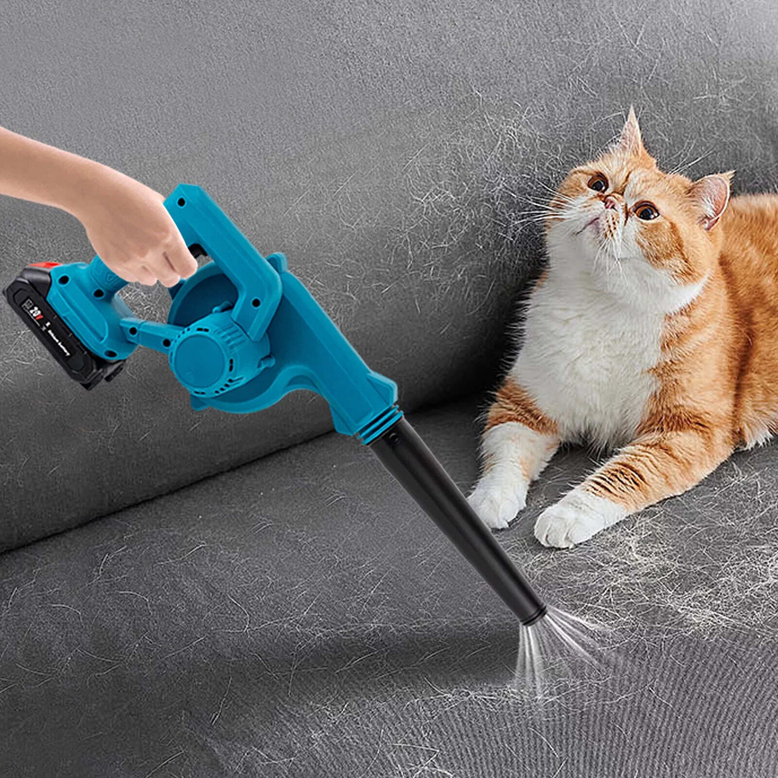 Garden Lawn Leaf Blower Cordless Dust Leaf Blower w/20V 7500mAh Lithium Battery Charger