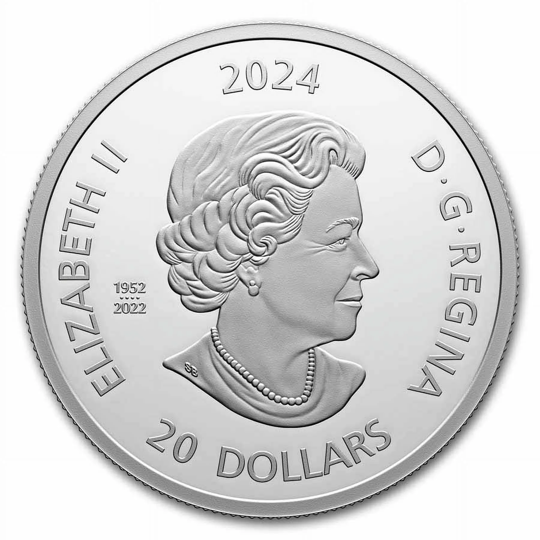 2024 Canada 1 oz Silver $20 Wildlife Reflections: Grizzly Bear