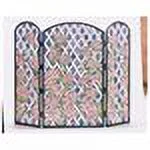 40 in. Rose Trellis Folding Fireplace Screen