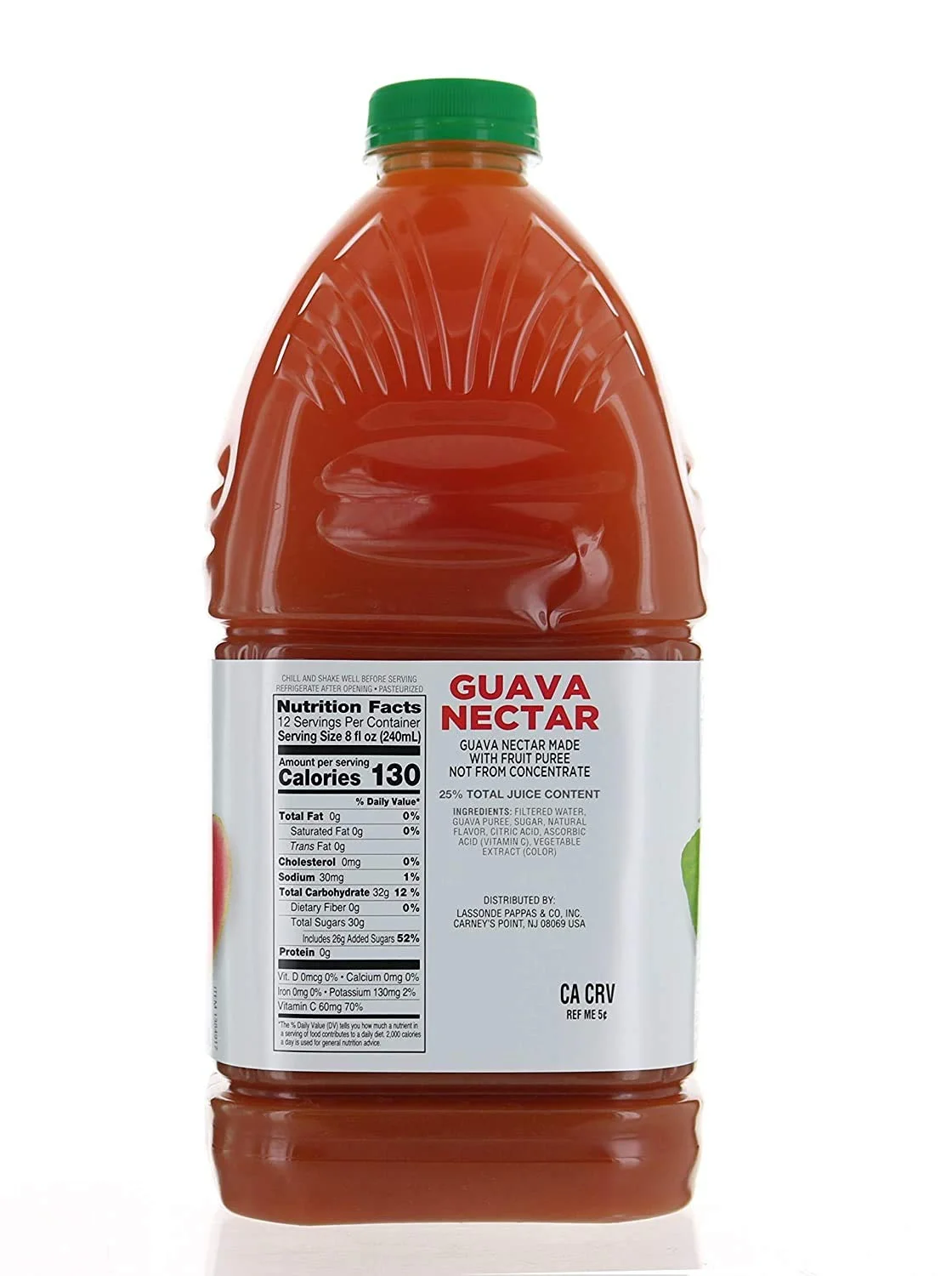 2 Pack, Organic Guava Nectar Juice 64 FL OZ Each, Made with Fruit Puree by Grown Right (128 FL Total)