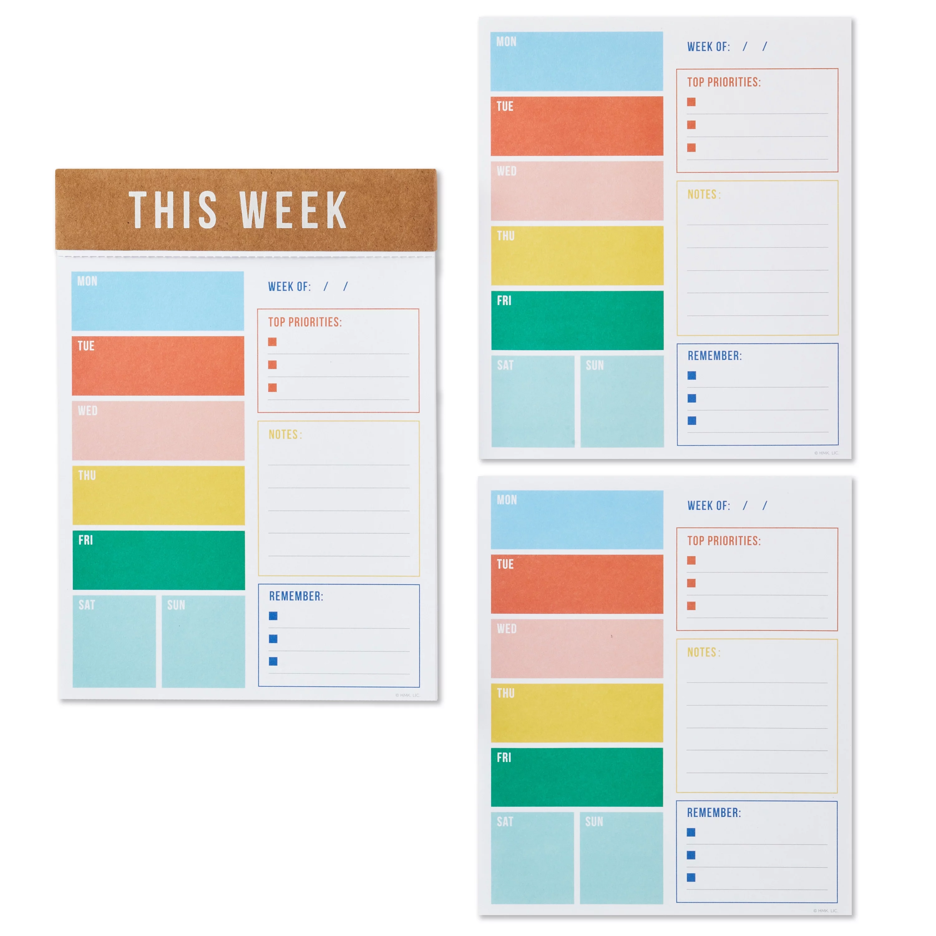Hallmark Note Pad, Weekly Planner, 100 sheets
