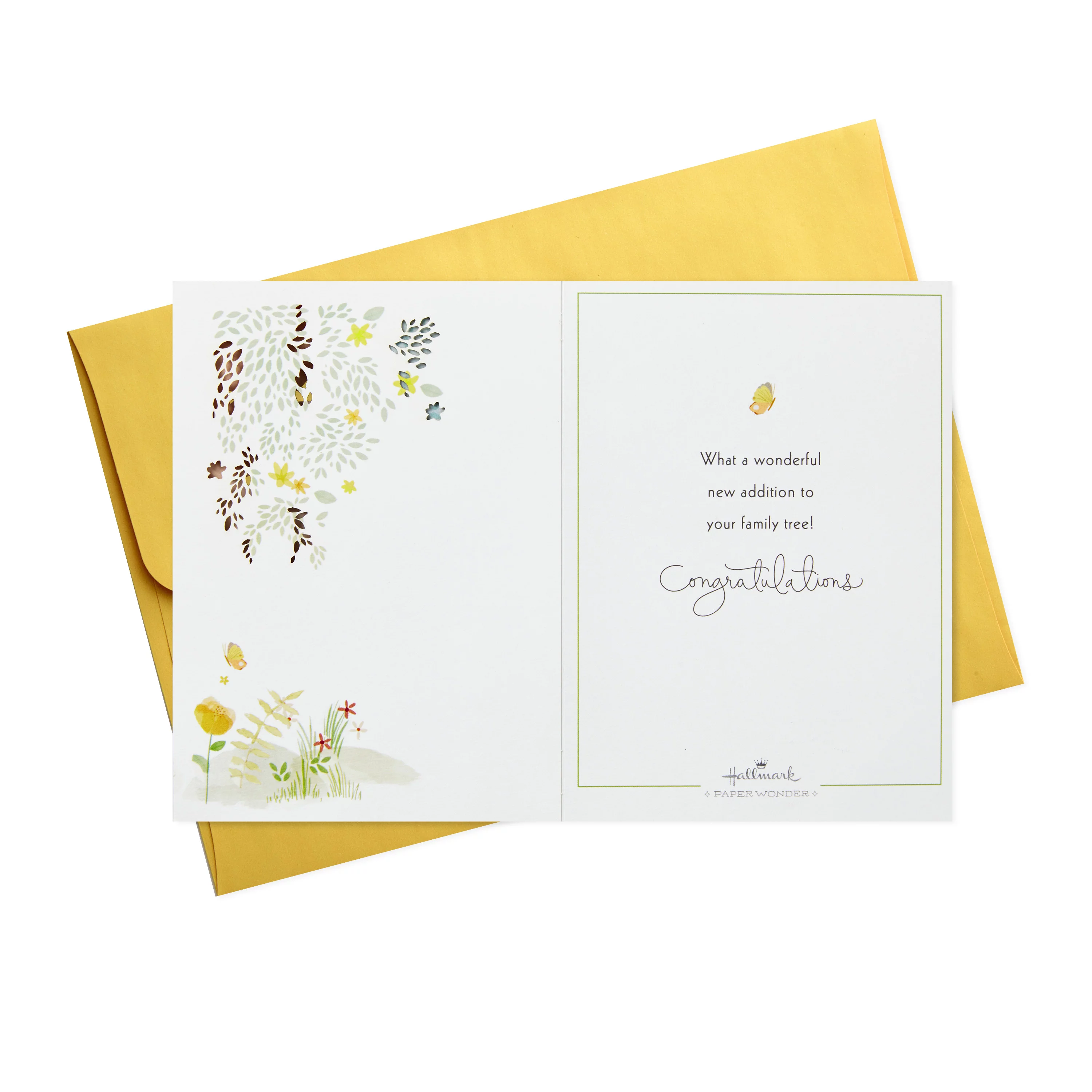 Hallmark Paper Wonder Displayable Pop Up Baby Shower Greeting Card (Family Tree)