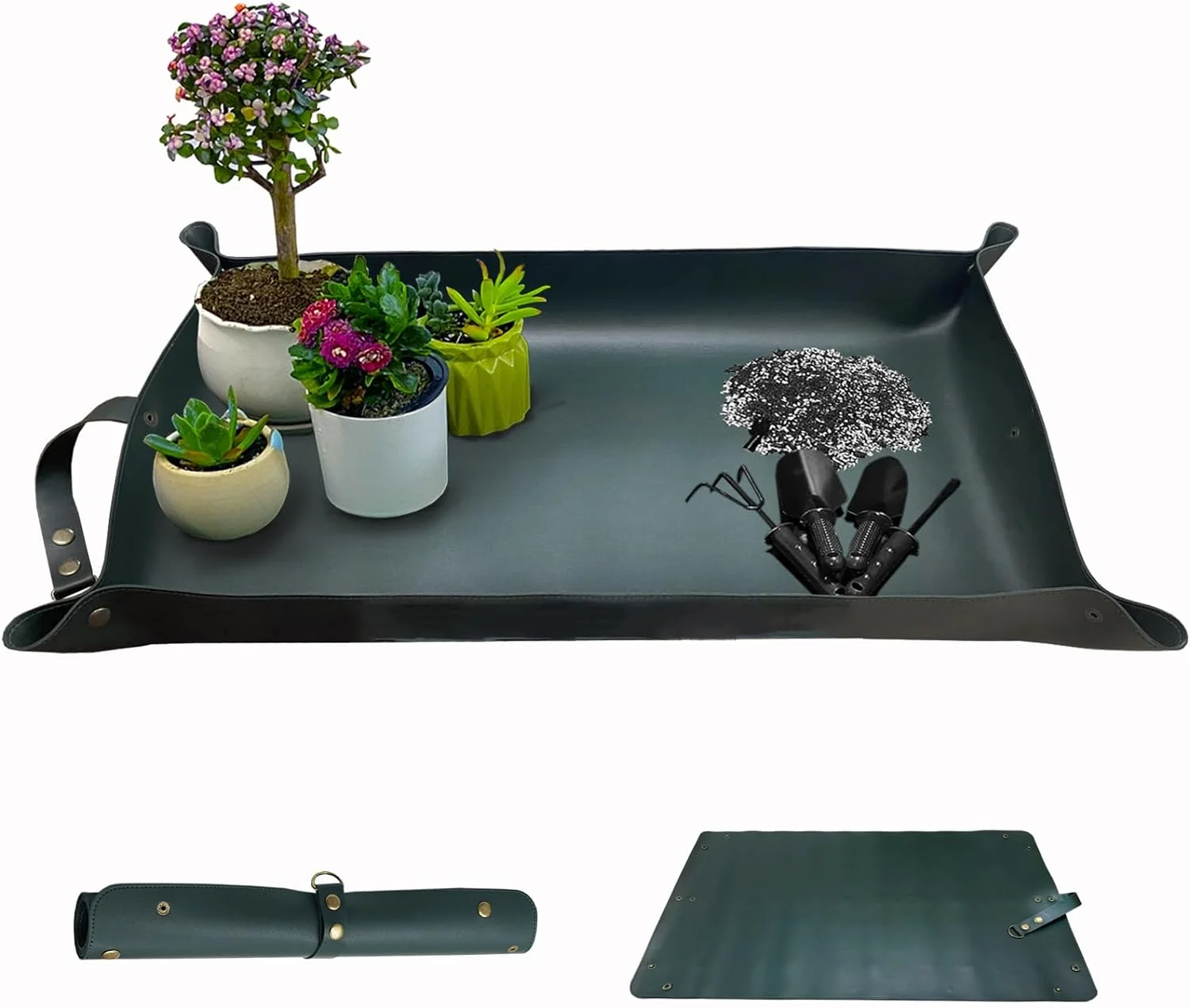 Nvzi-a Plant Repotting Mat,Thickened Leather Waterproof Transplanting Mat,Indoor Succulent Potting Mat,Portable Gardening Mat, 30