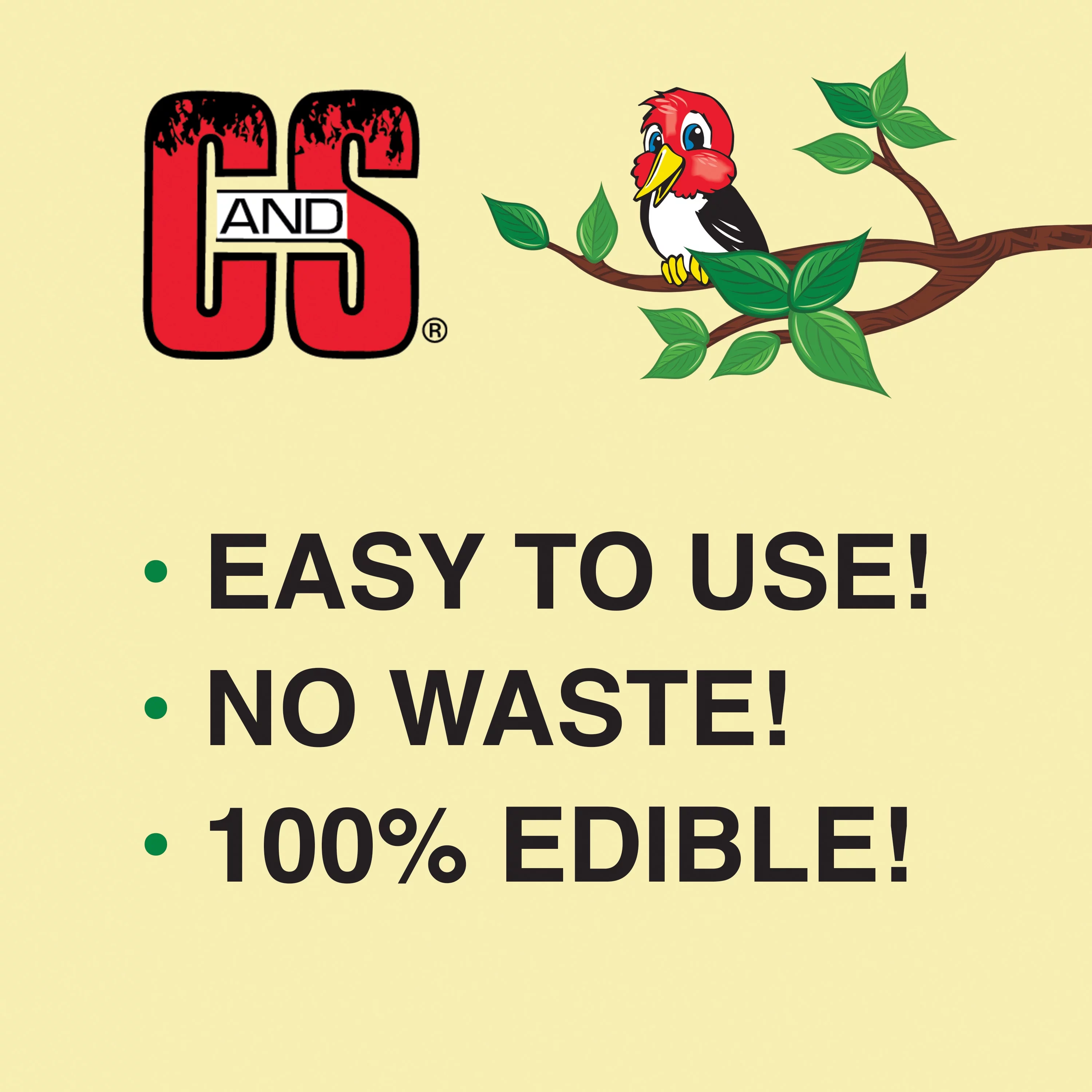 C&S Cherry Suet Treat, 11.75 oz Cake, Wild Bird Food