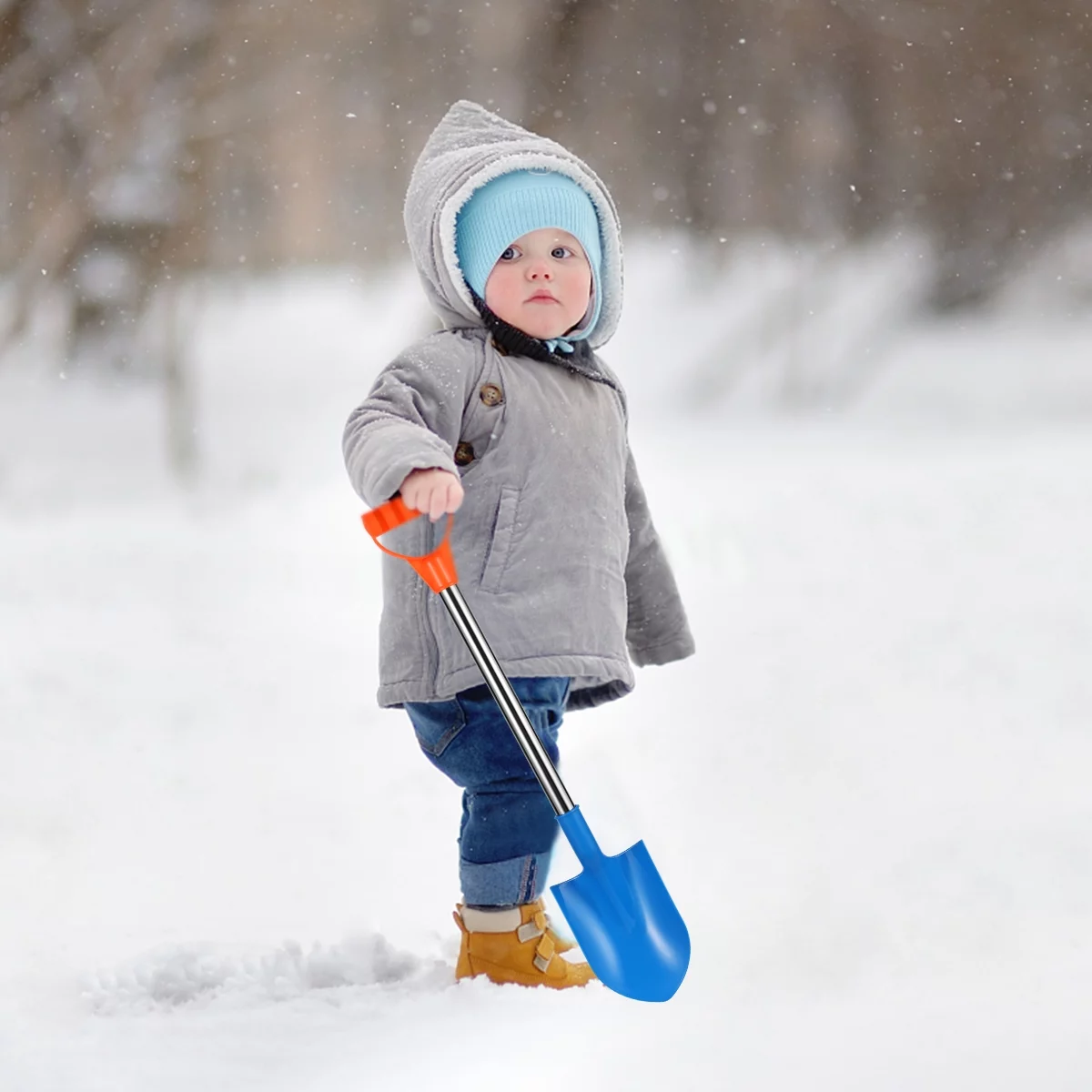 Toyvian 4pcs Mini Sand Shovels Beach Toys Sand Dredging Plastic Spade Playing Beach Toys for Children Kids