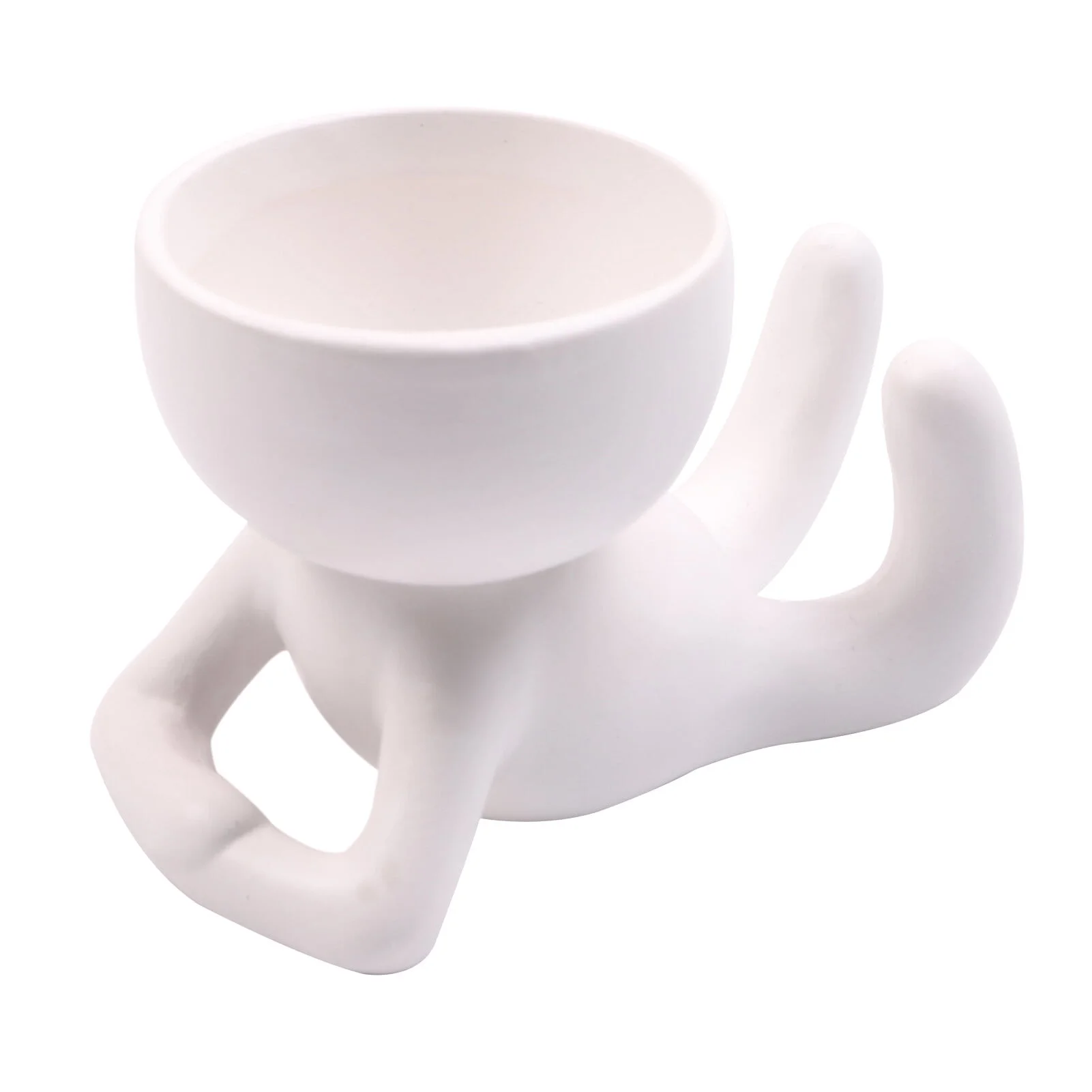 Humanoid Ceramic Flower Pot Succulent Pot Plant Small Vase Crafts Desktop Decoration YL1482-1