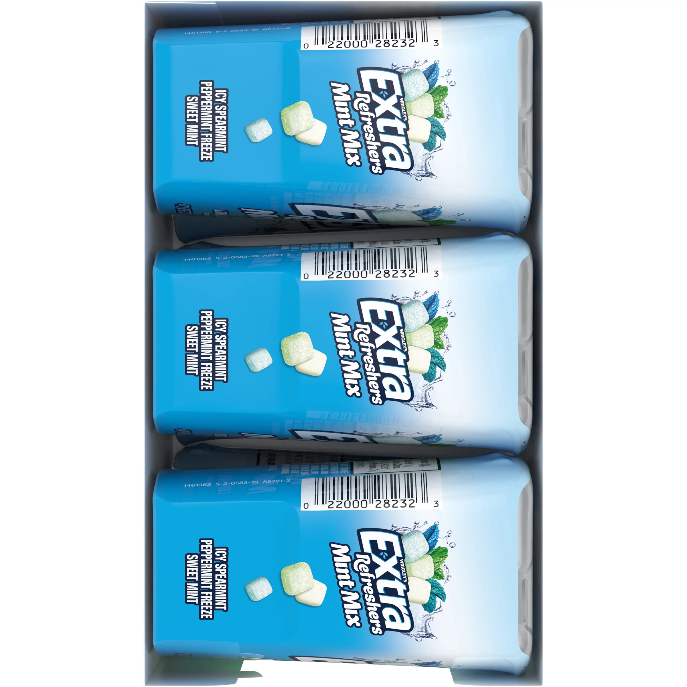 EXTRA Refreshers Mint Mix Gum, 3.21-Ounce 40-Piece Bottle (Pack of 6)