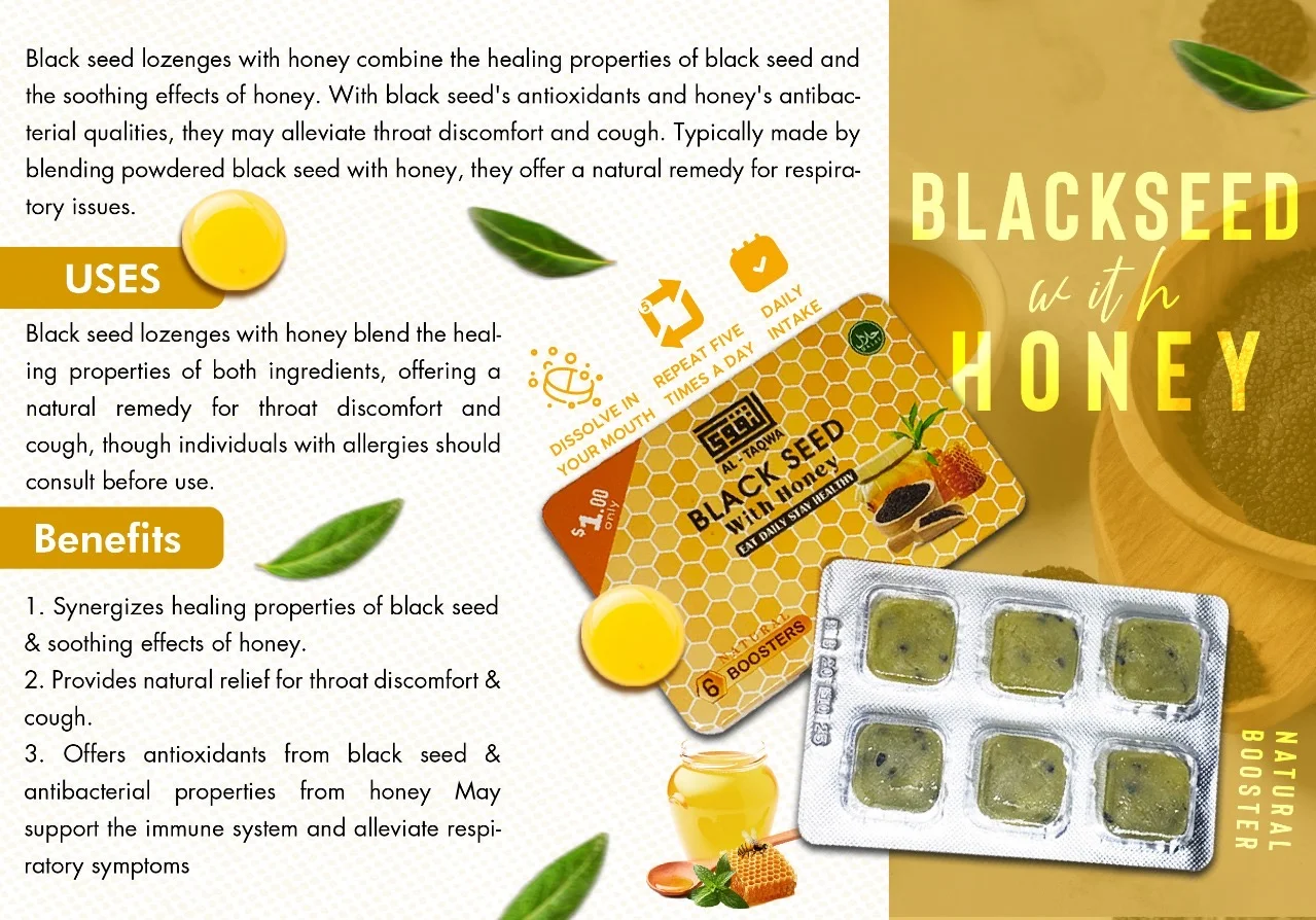Black Seed Candy with Honey, Nigella Sativa Seeds, Nutritious, Packet