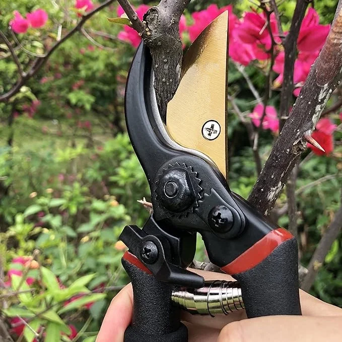8 Inch (Approx. 20.3 cm) Professional Quality Titanium Bypass Pruning Shears Blade (GPPS-1003), Manual Pruner, Garden Shears.