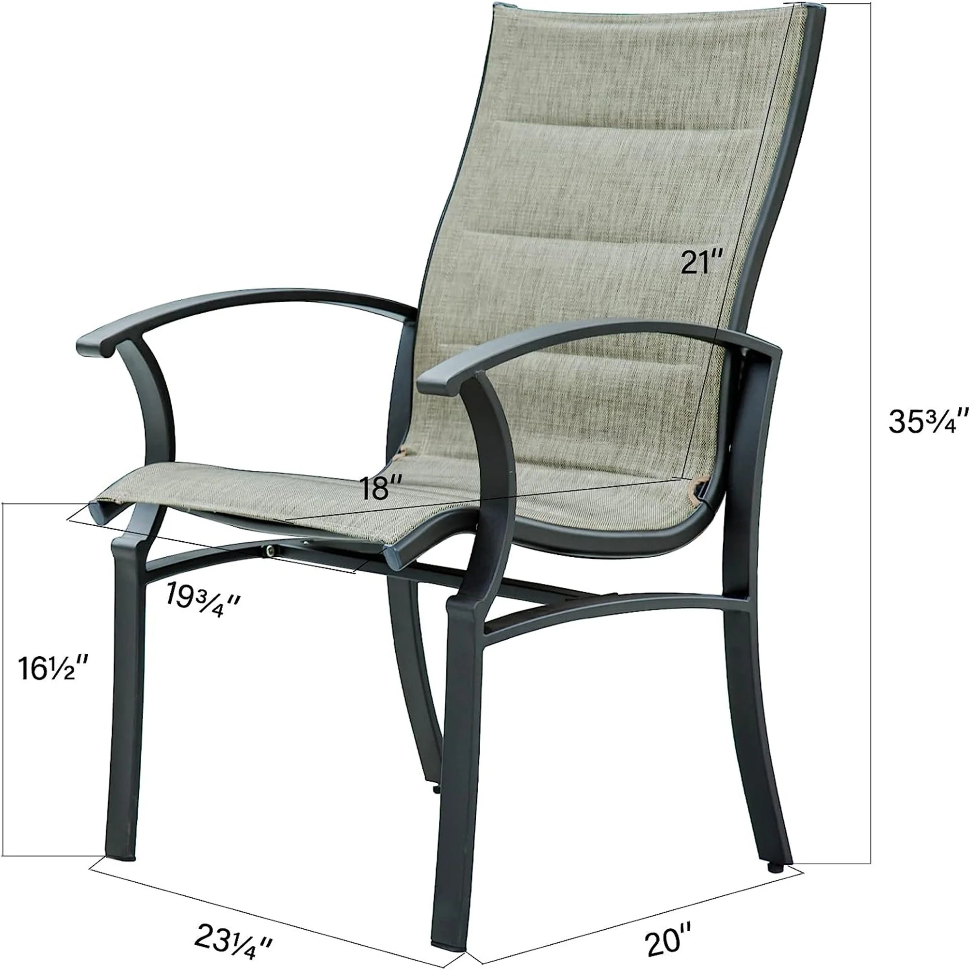 Adela Patio Dining Chairs (Set of 2) - Gray