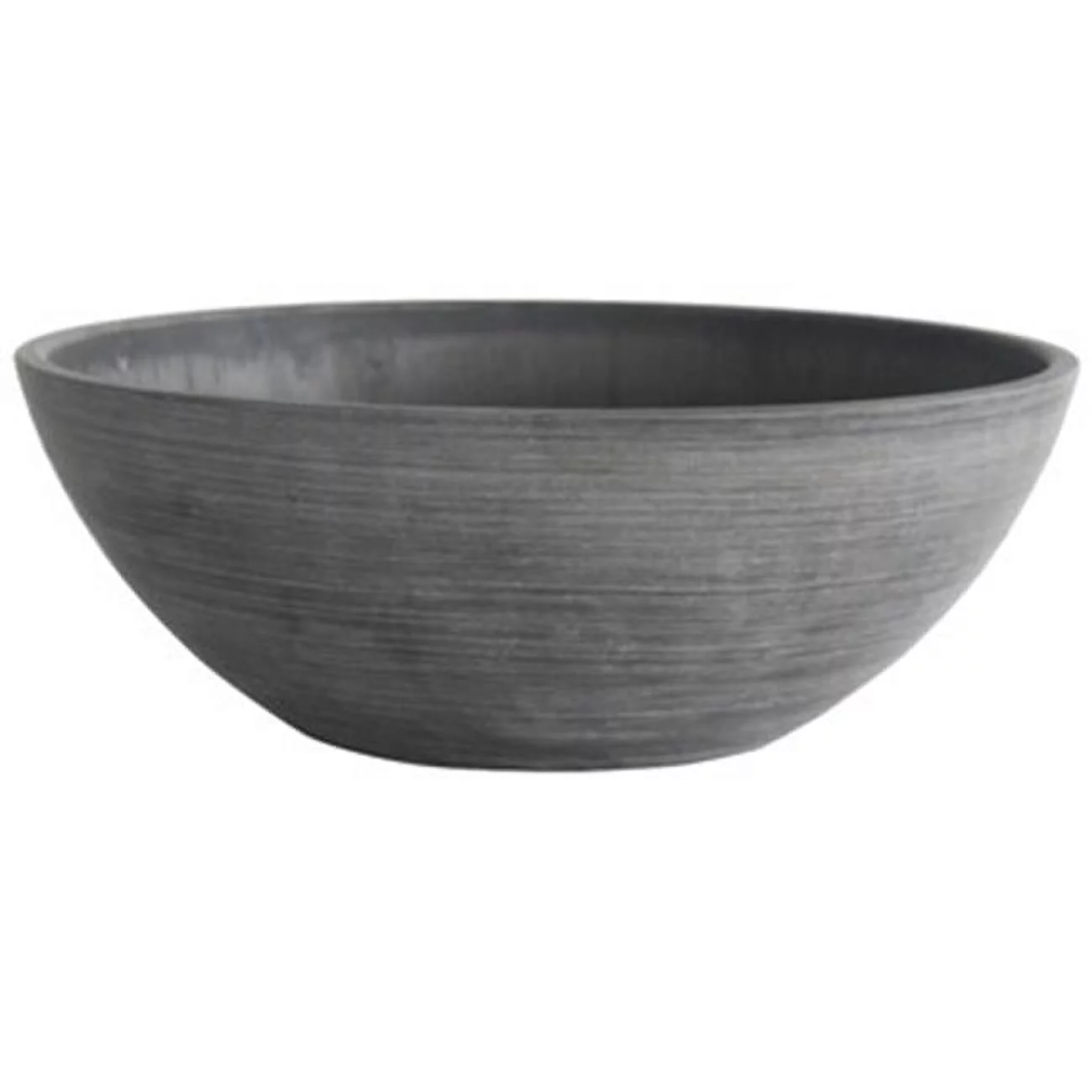 12 x 4.5 in. Bowl Planter - Charcoal