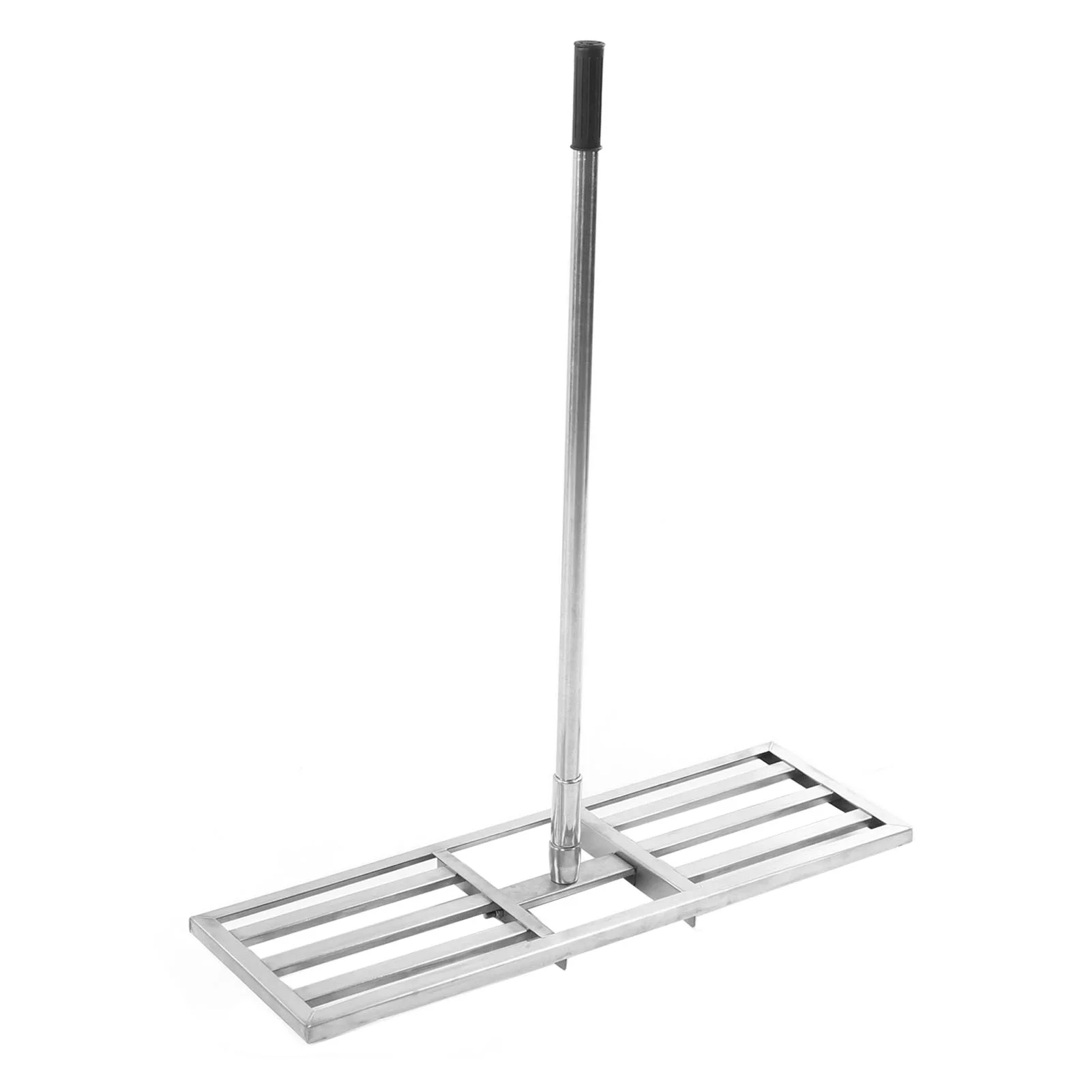 Bummin Lawn Leveling Rake Stainless Steel Telescopic Long Handle Lawn Leveler Garden Grass Leveling Tool