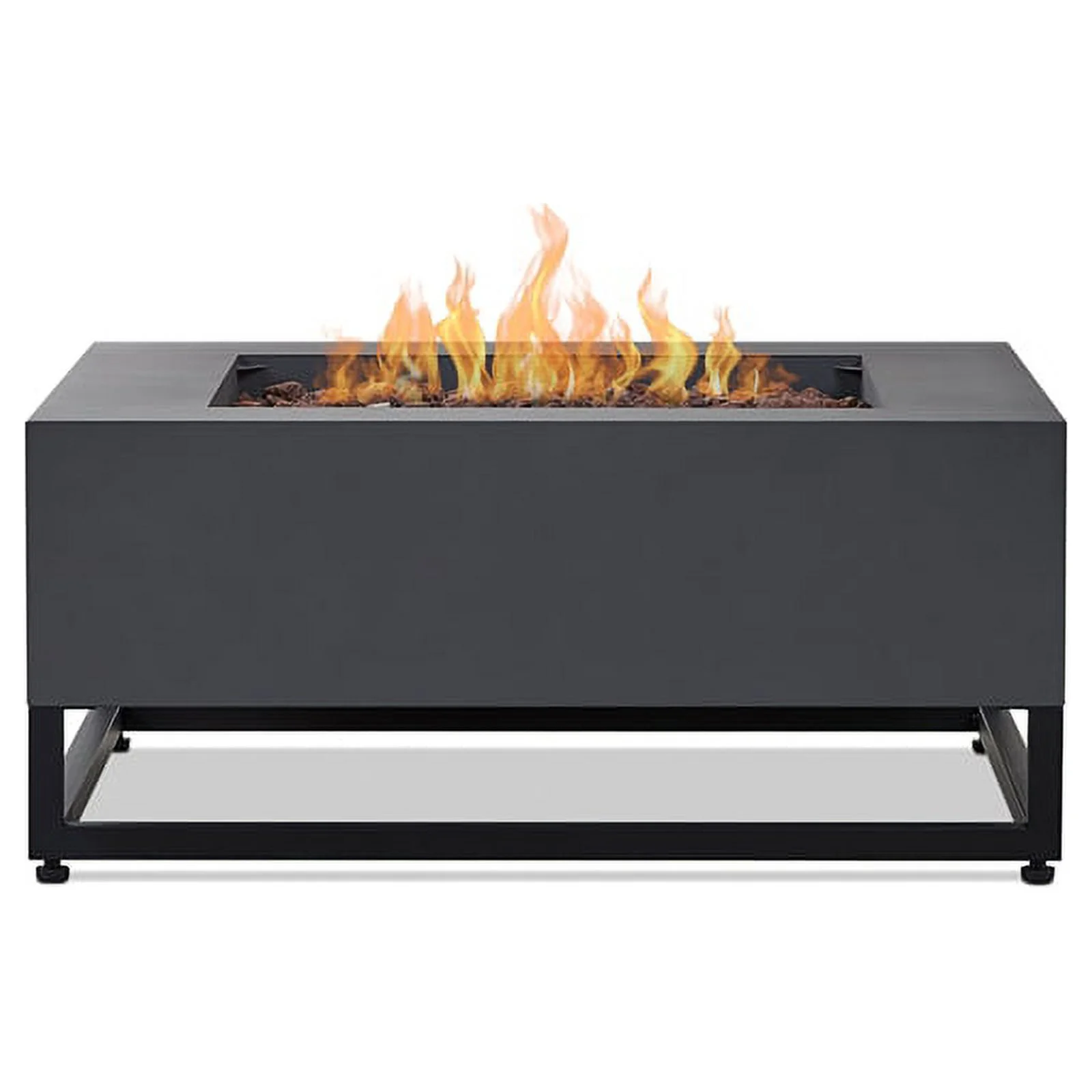 Real Flame Blake Metal Propane Fire Table with Conversion Kit in Slate Gray