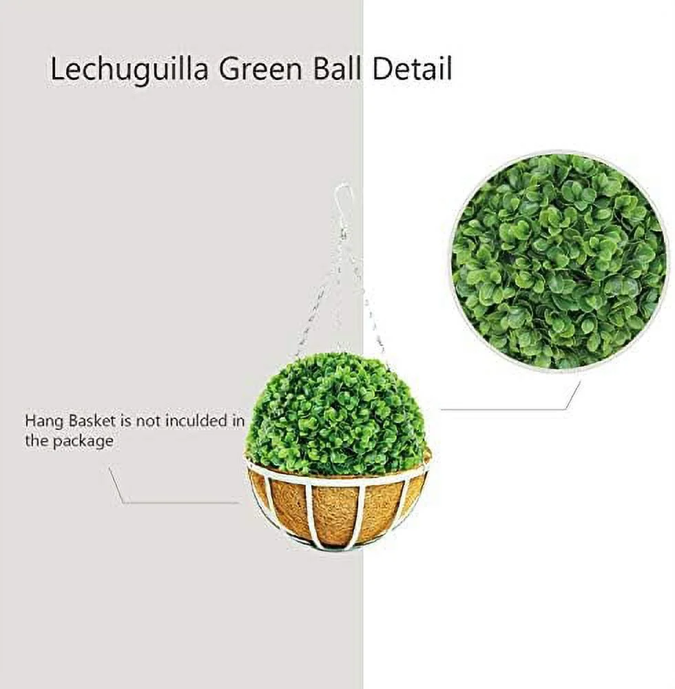 Artificial Topiary Lifelike Plants Boxwood Decoration For Home Garden Porch Backyard Wedding Party Indoor Outdoor (3 Pieces)