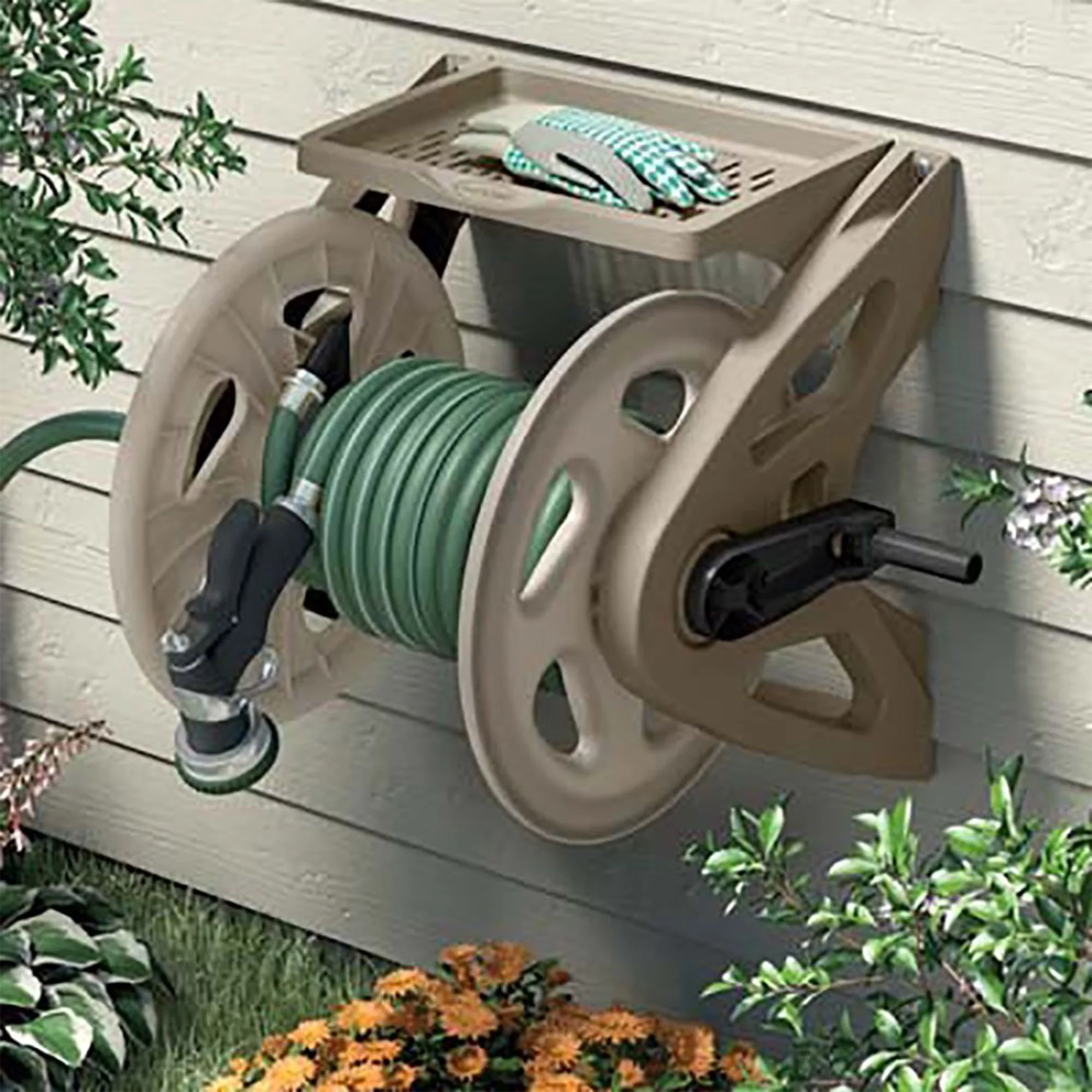 Suncast Handler 200ft. Plastic Wall-Mounted Garden Hose Reel (3 Pack)