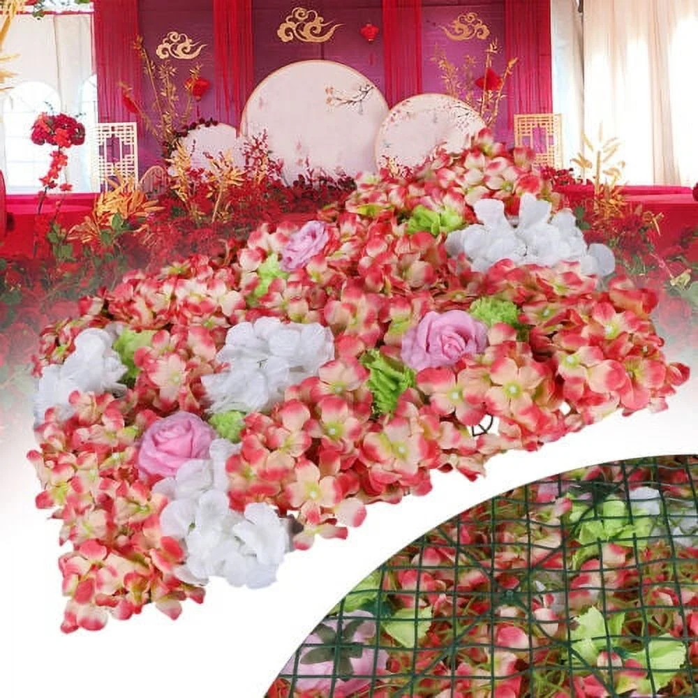 6 Pack Artificial Fake Flower Hydrangea Wall Panel Banquet Wedding Backdrop Wall