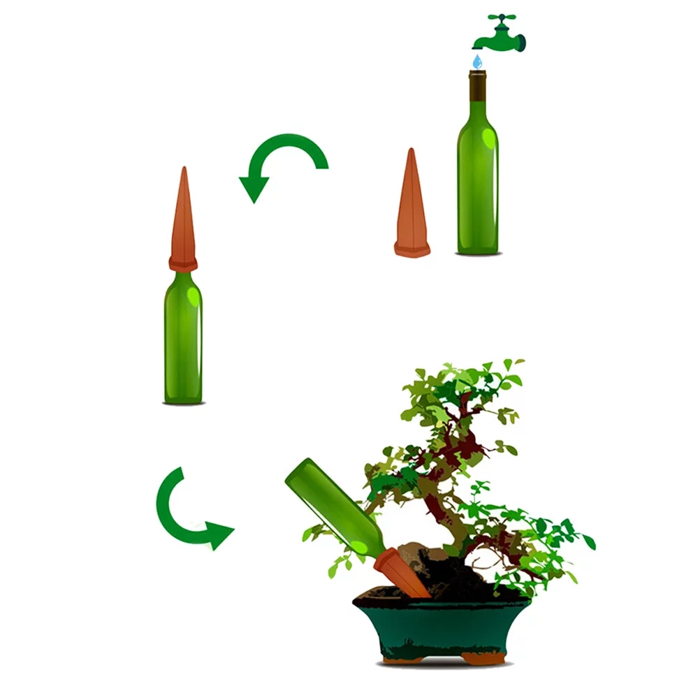 Automatic Watering Spikes Irrigation Plant Plants Drip Sprinkler Vegetable Outdoor 4 Pcs