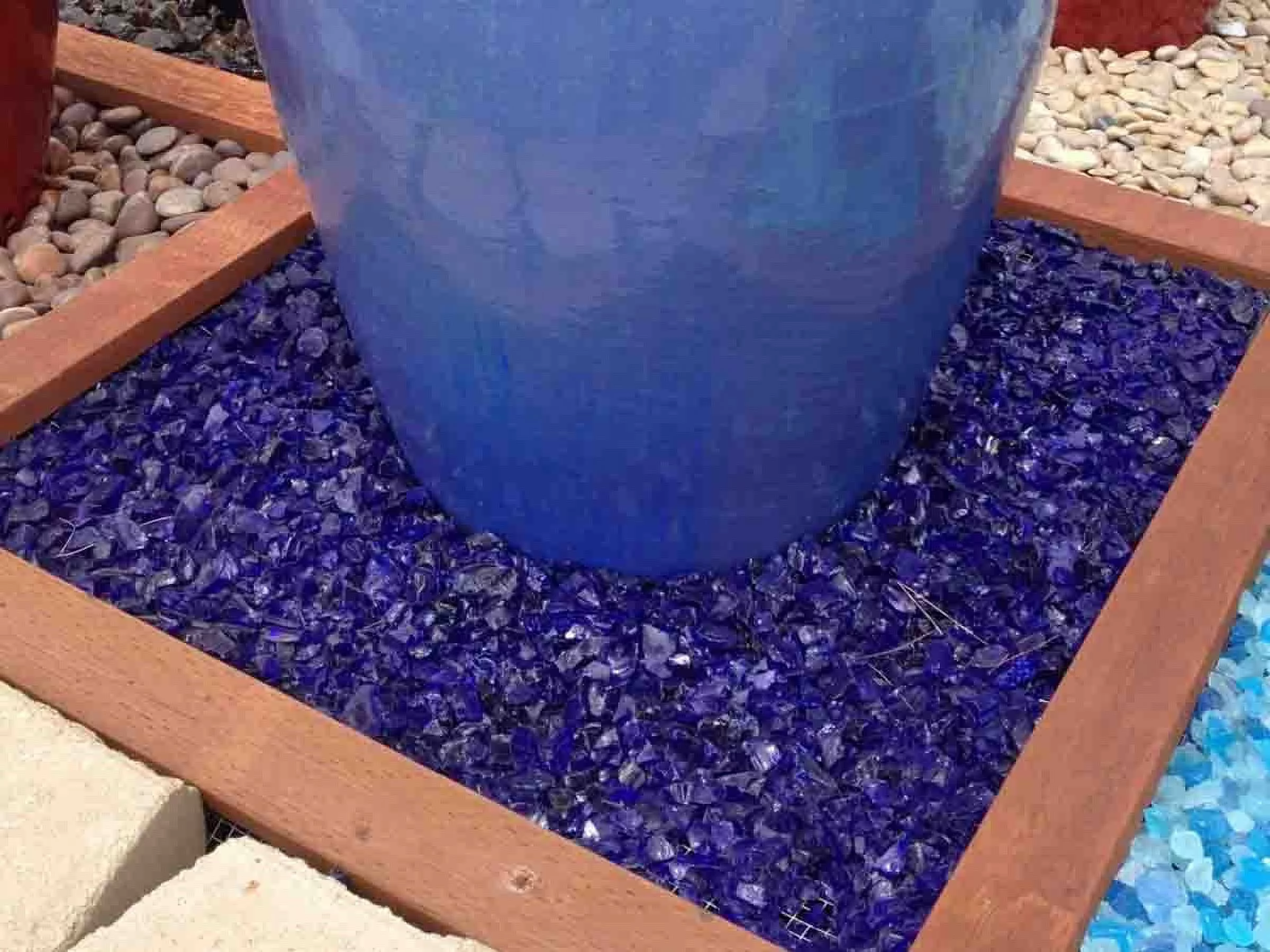 Dragon Glass 10 lb Cobalt Blue Landscape & Fire Pit Glass, 1/2