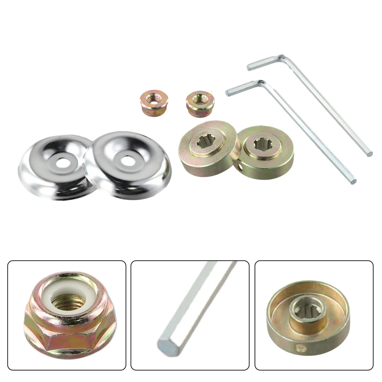 8Pcs/Set Strimmer Brush Cutter Gearbox Blade Nut Metal Replacement Fixing Kit