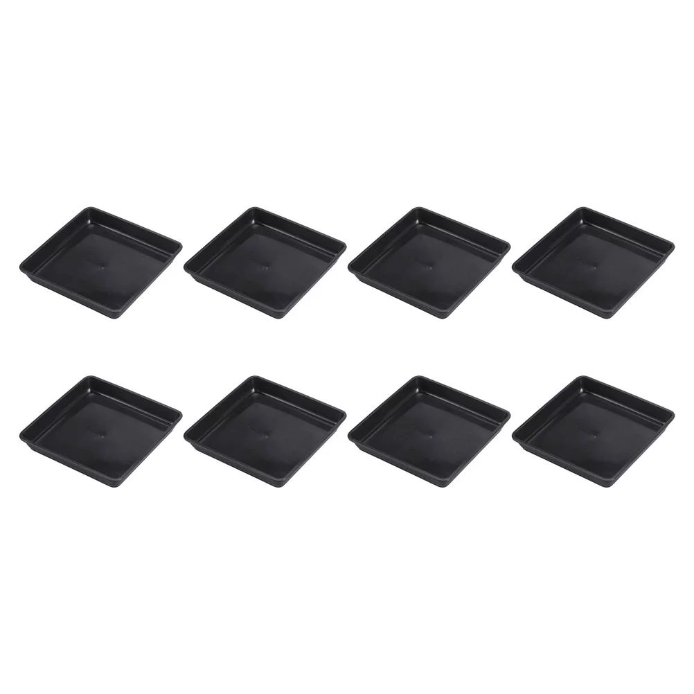 8pcs Plastic Flower Pot Tray Bonsai Tray Square Bonsai Durable Tray Square Planter Saucer