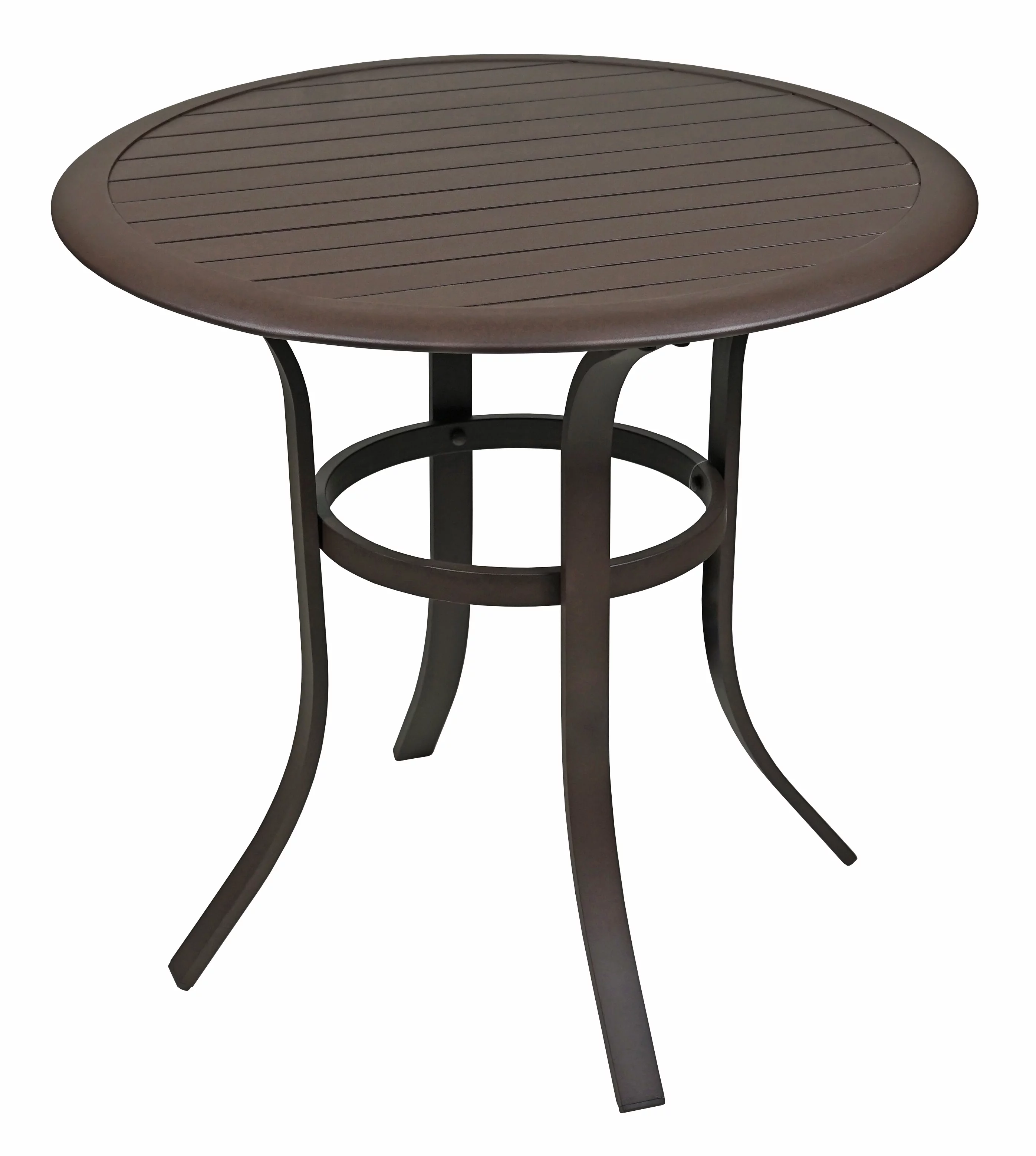 Bellevue Aluminum Slat-Top Bistro Table, 30-In.