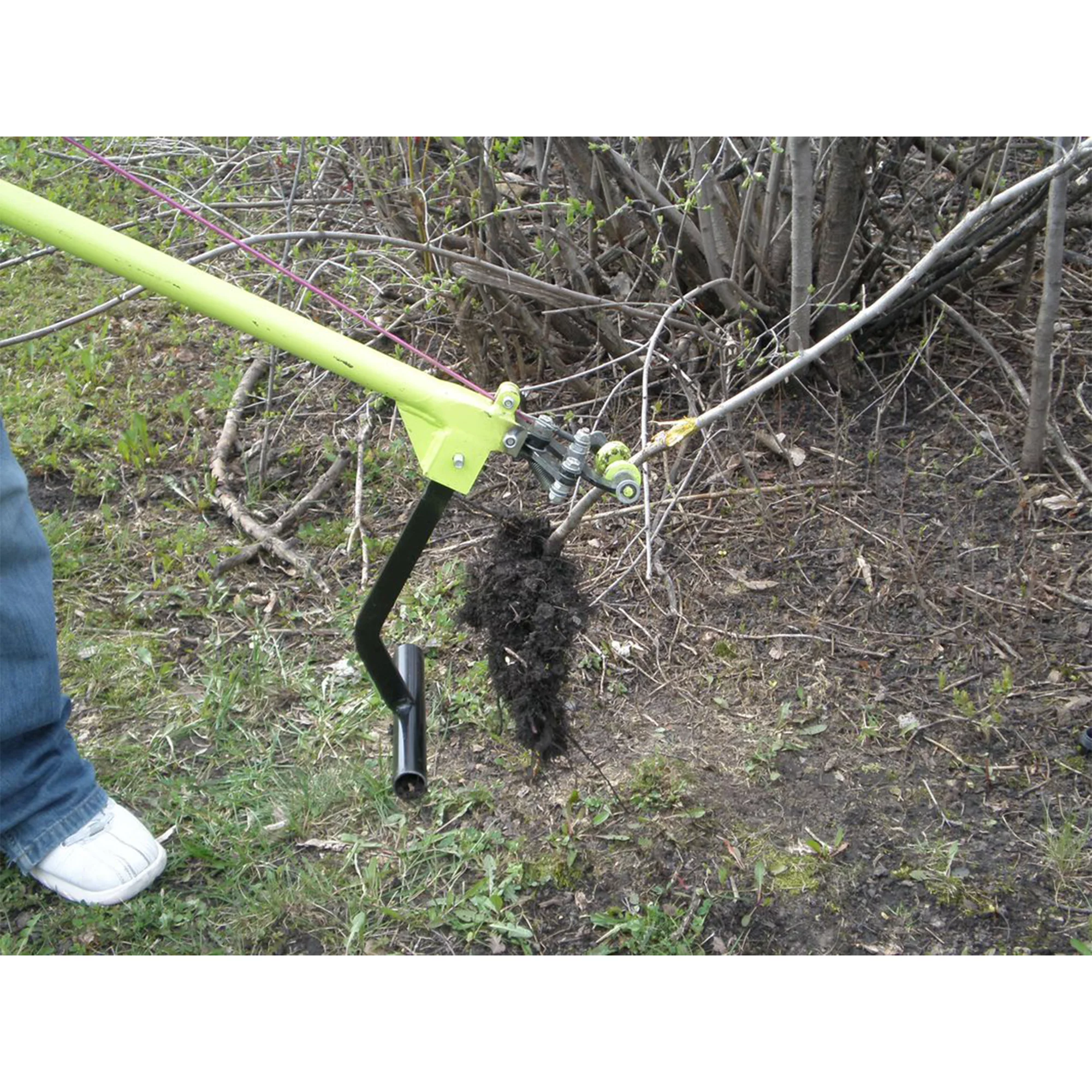Brush Grubber Heavy Duty 4 Foot Steel Handled Shallow Root Lifting Tool