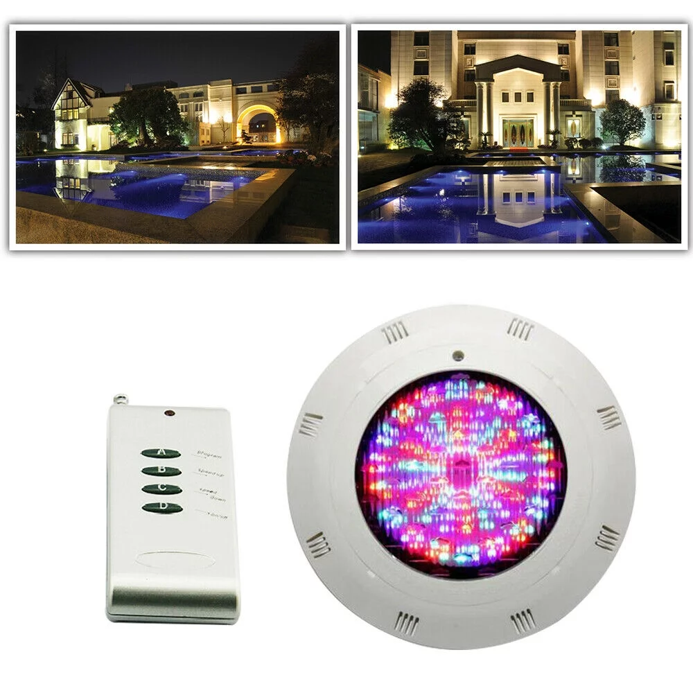 Underwater Swimming Pool Light 18W 12V LED Waterproof Spa Fountains Colorful Lamp RGB Color Changing+Switch/Remote Design