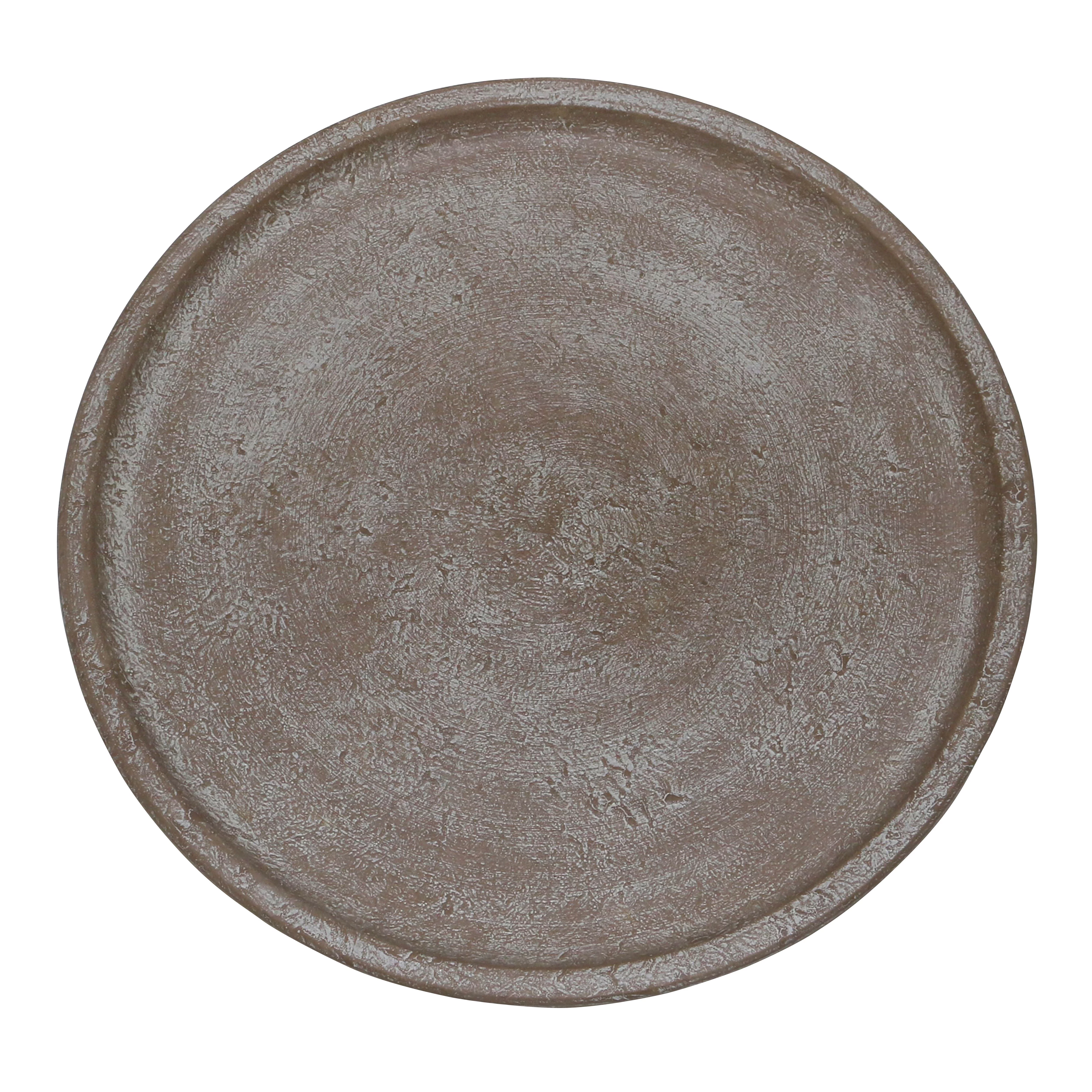 Better Homes & Gardens 10 in. Hand-painted Brown Earthenware Saucer