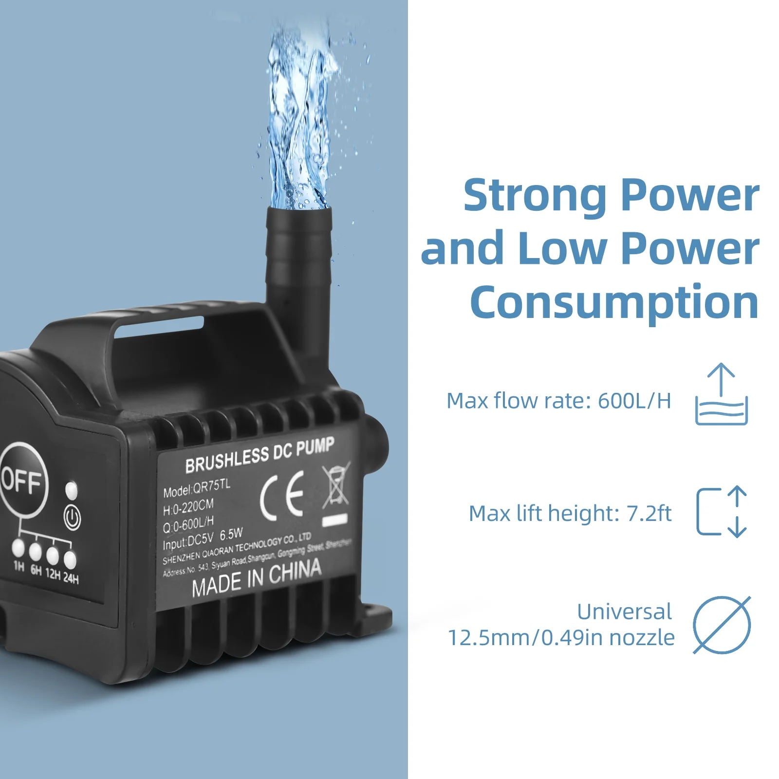 Pump,7.2ft Lift Usb Cable With 4 Max 5v Water Pump With Max 600l/h Tanks Ponds And Cable Ideal Tanks Function And Suction And Suction Cup And Function Pond Suction Cup Pond Lift And Usb