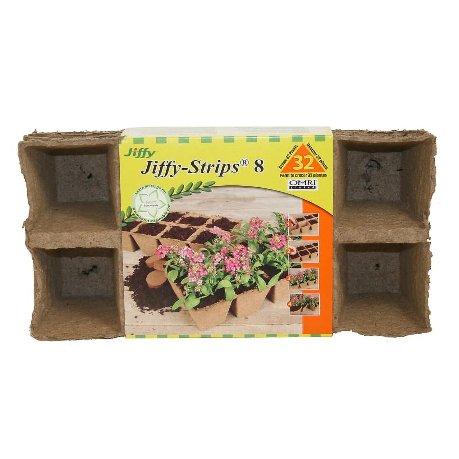 1 Pc, Jiffy 8 Cells 2 In. W X 2 In. L Seed Starting Peat Pot 1 Pk