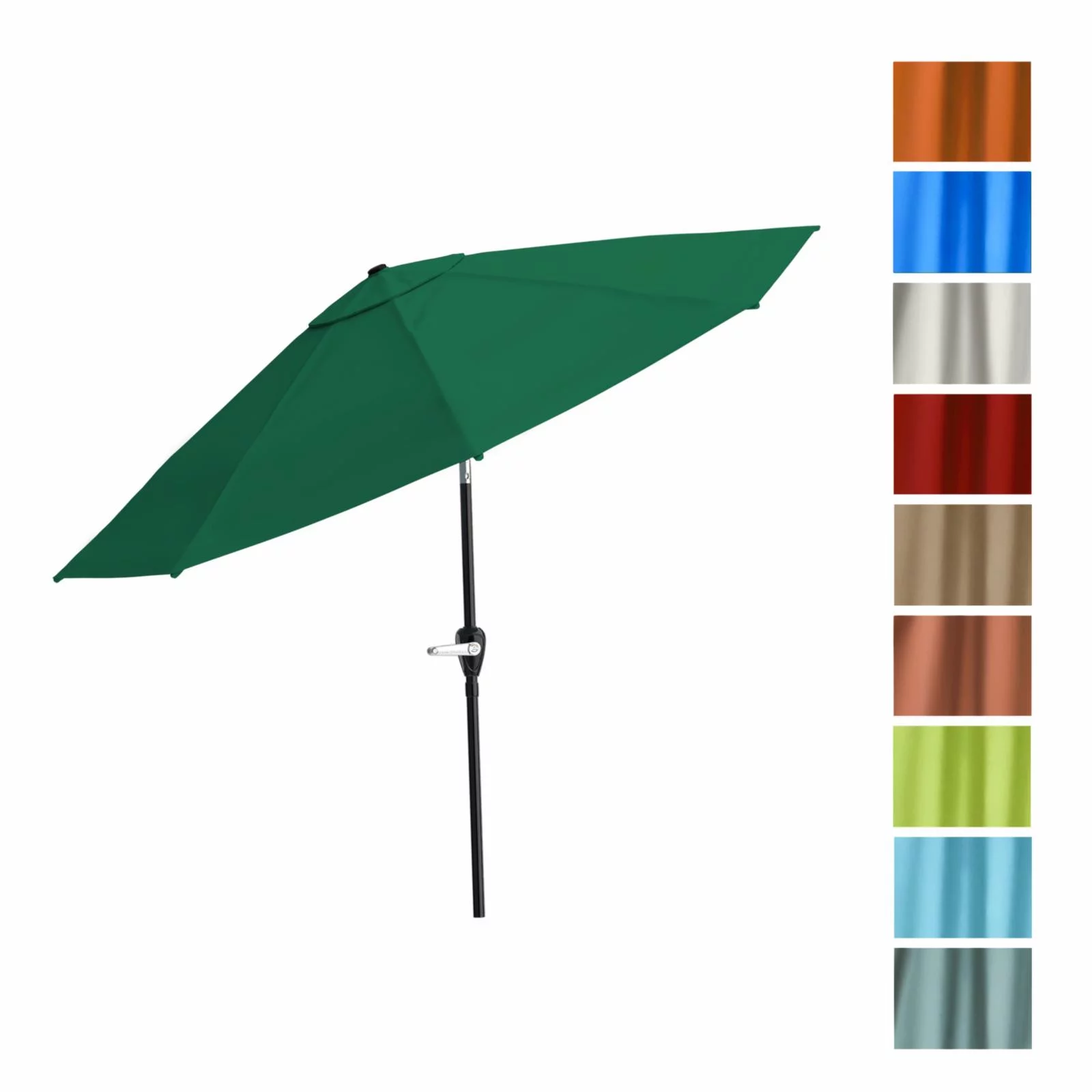 Pure Garden 10ft Patio Umbrella, Hunter Green