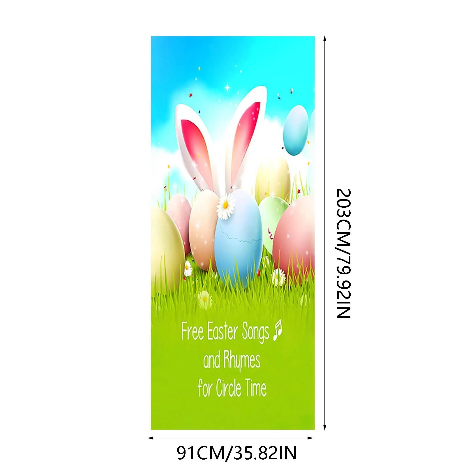 Easter Door Cartoon Bunny Door Curtain Bedroom Room Door Decoration Door Cover Colorful Easter Egg Door Cover Easter Egg Door Cover