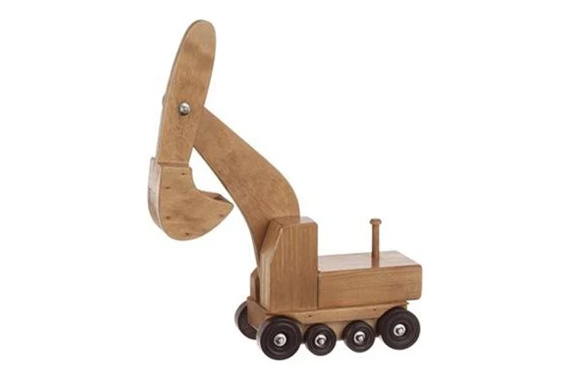 Amish-Made Wooden Excavator Toy